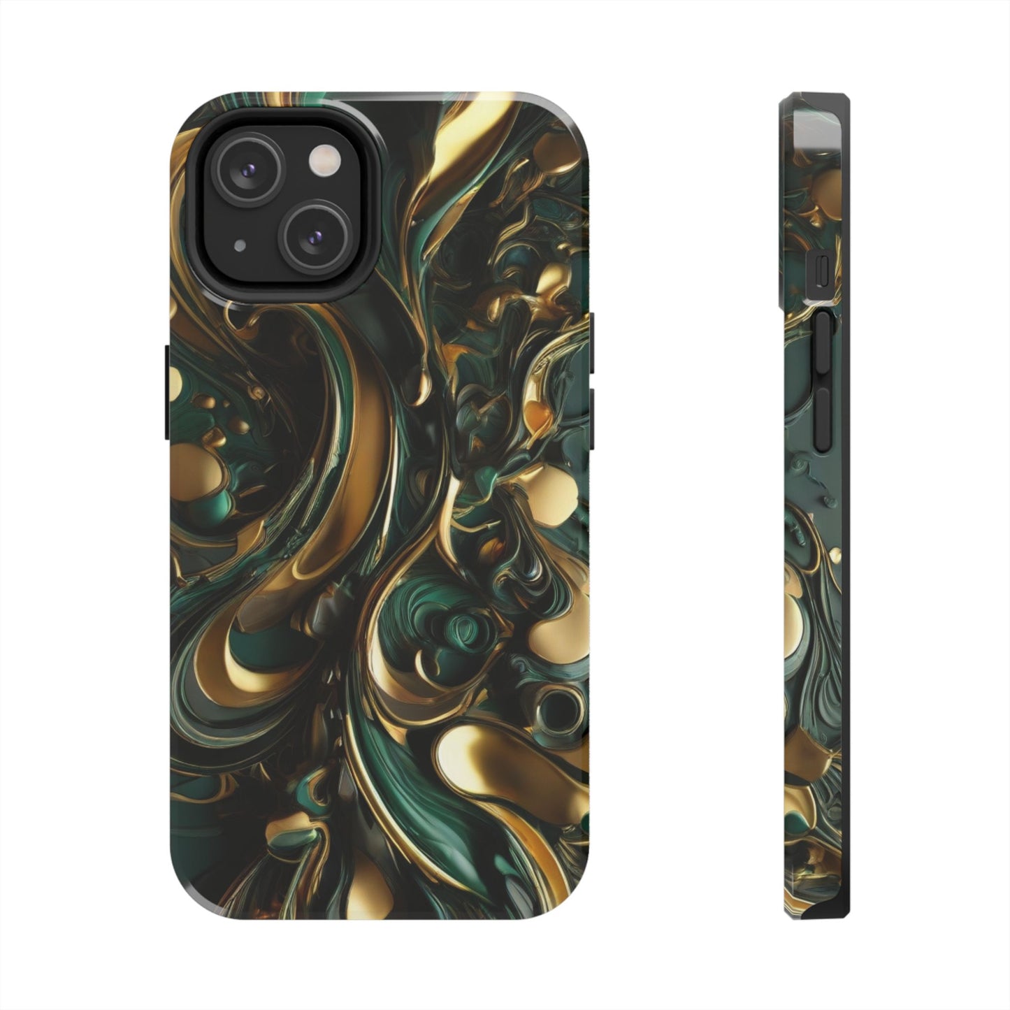 Green & gold abstract phone case- St.Patrick's Day- elegant phone cover