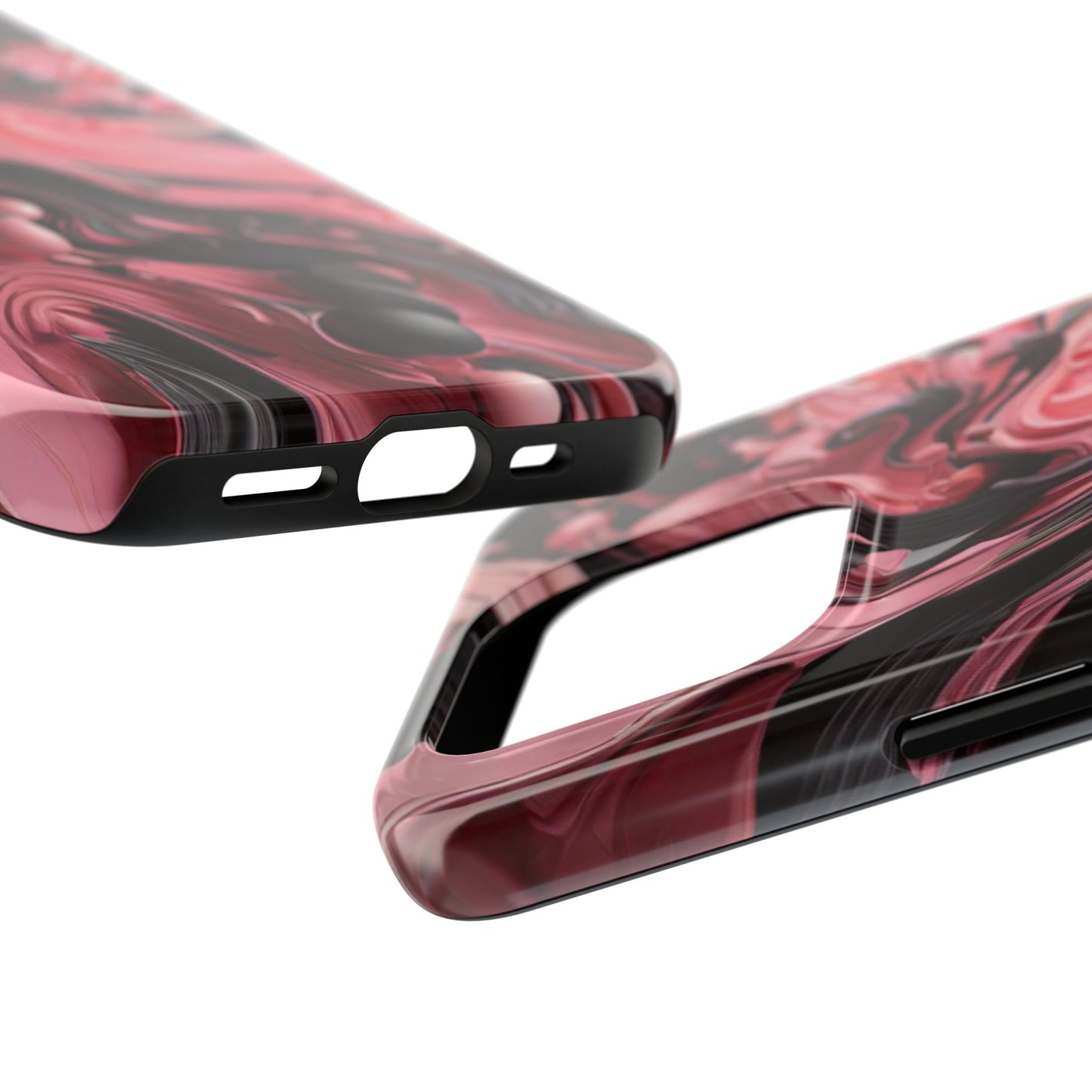 Pink & black abstract iPhone case- aesthetic & stylish design