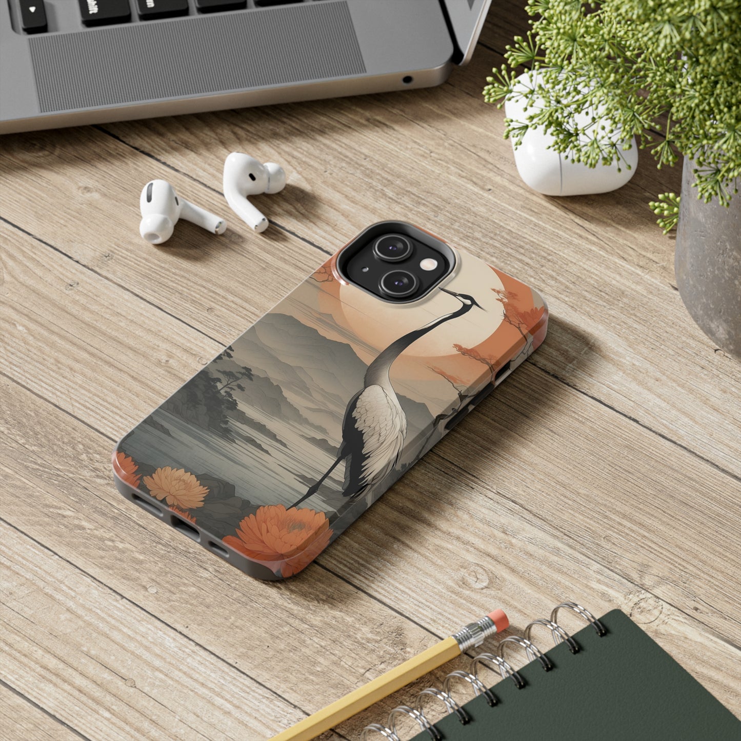 Beautiful Japanese Crane/Tough iPhone Case/ Nature