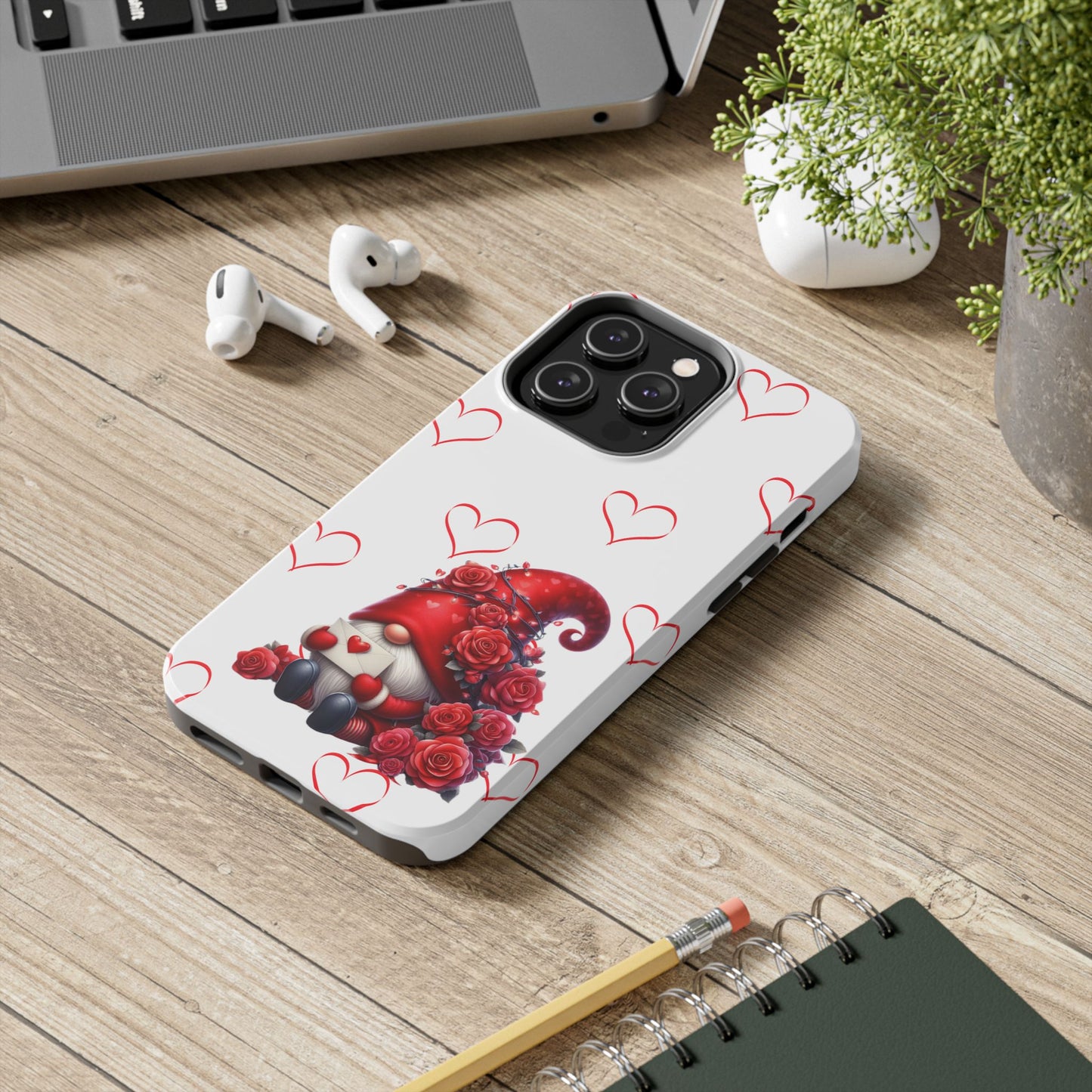 Love letter Gnome-Valentines day iPhone case- Romantic & stylish design