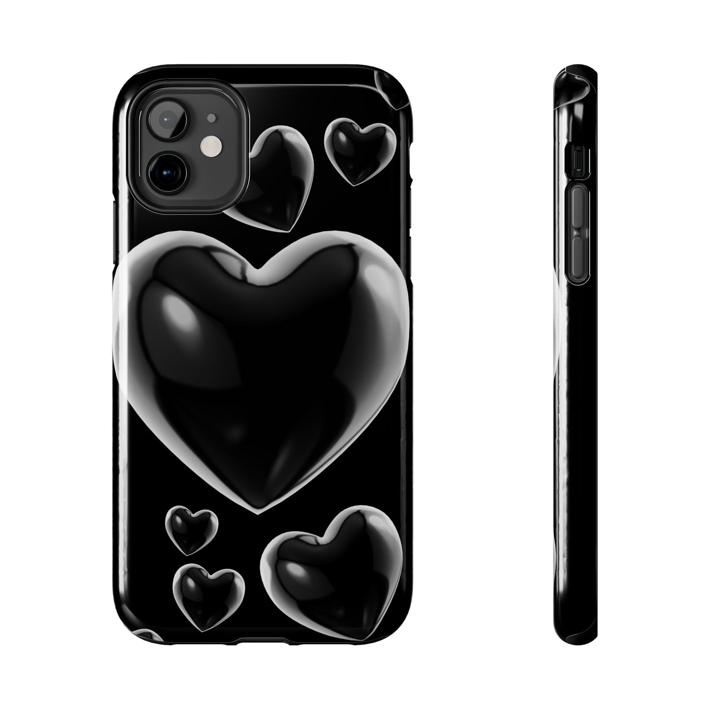 Black & White heart/ Tough IPhone Case