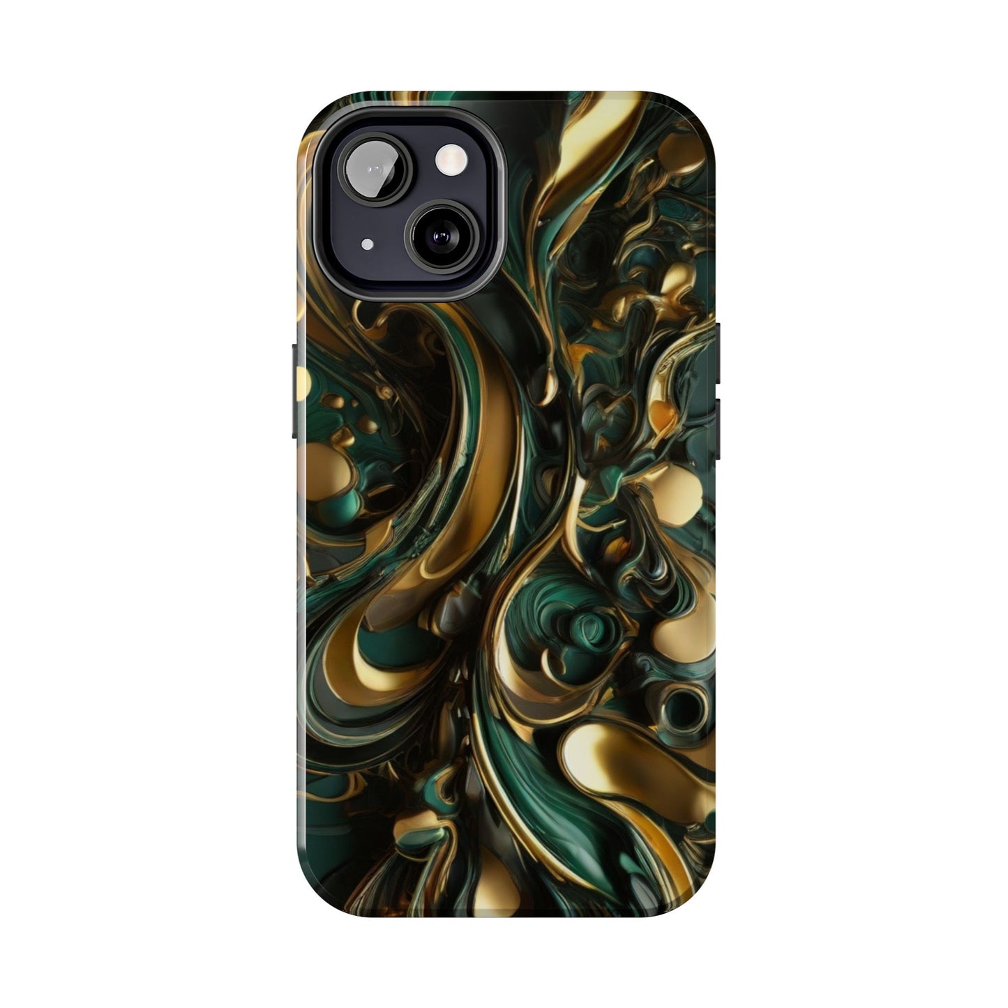 Green & gold abstract phone case- St.Patrick's Day- elegant phone cover