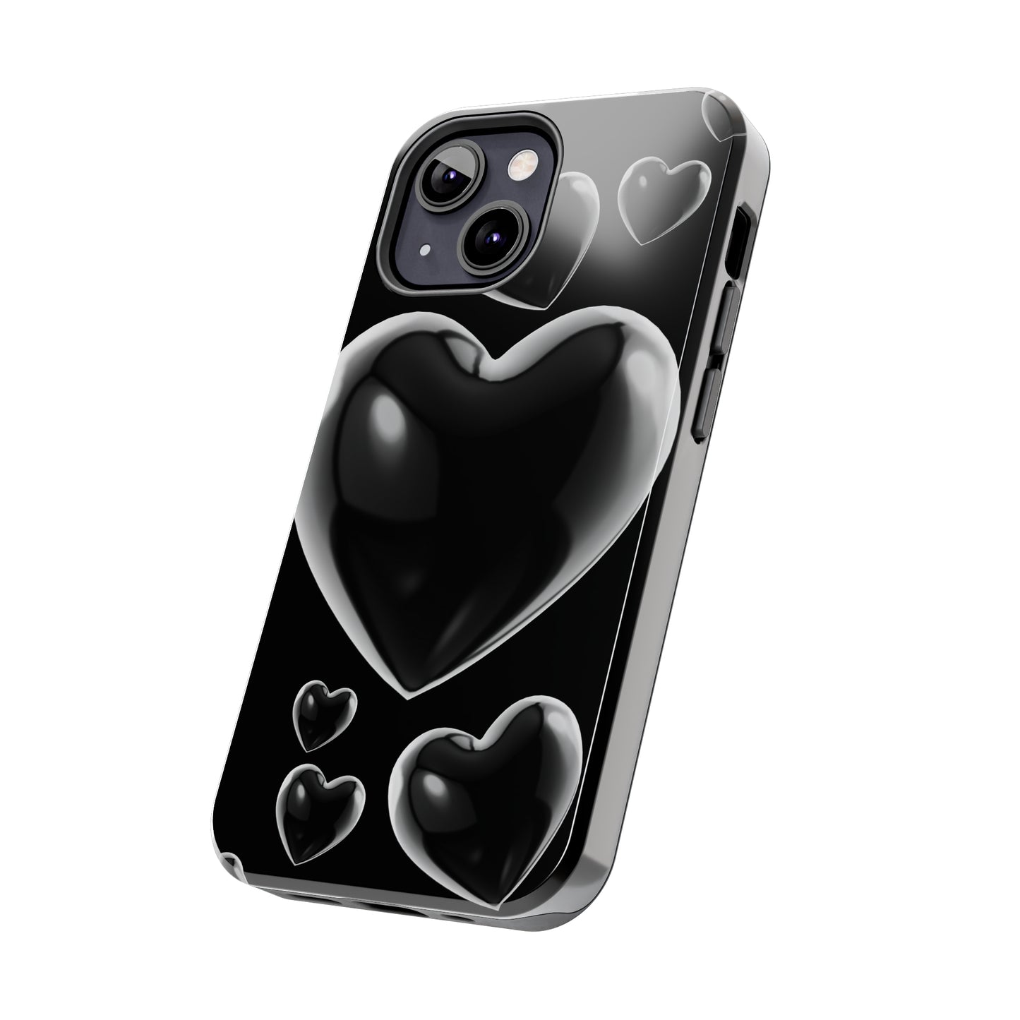 Black & White heart/ Tough IPhone Case