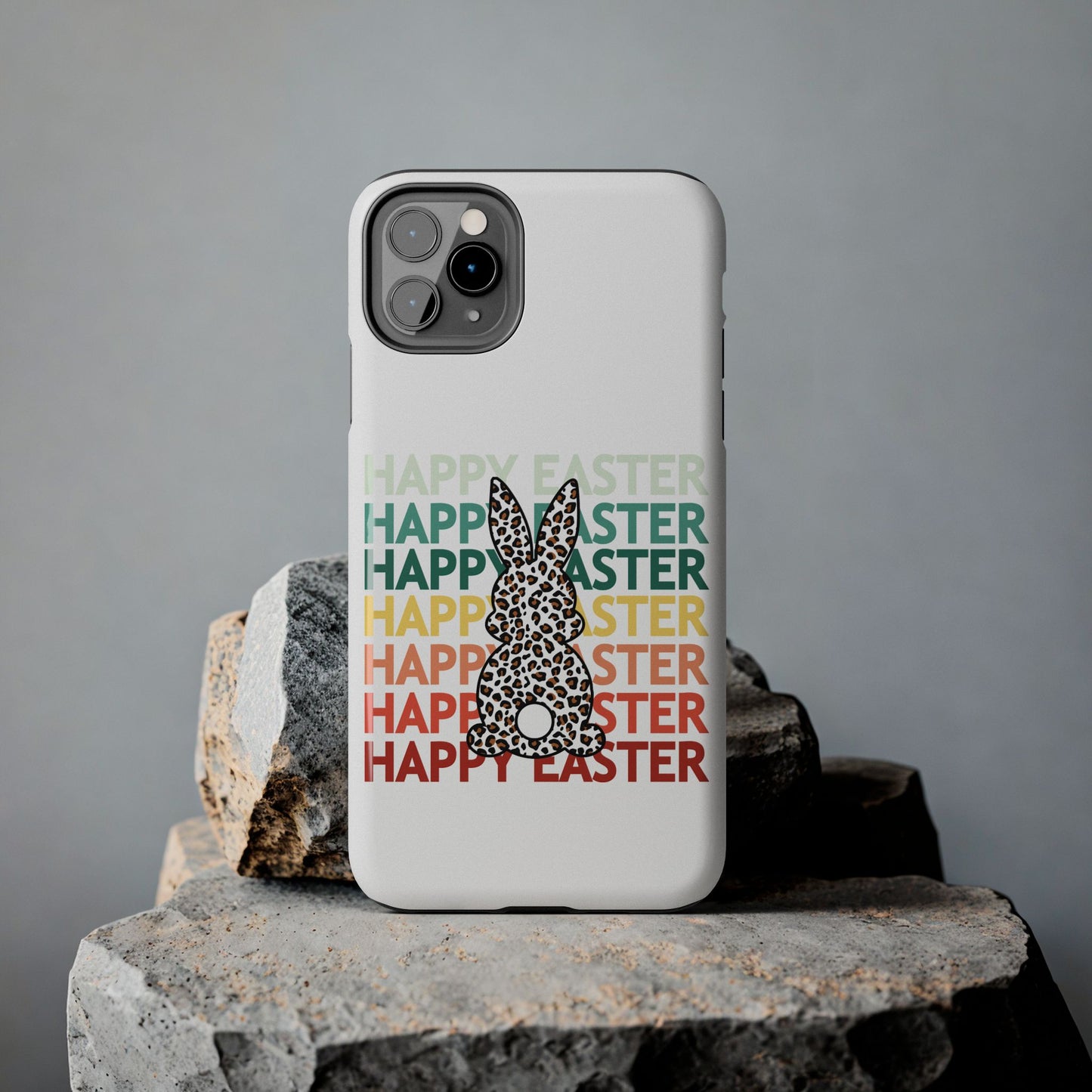 Happy Easter leopard print Spring Phone Case iPhone compatible