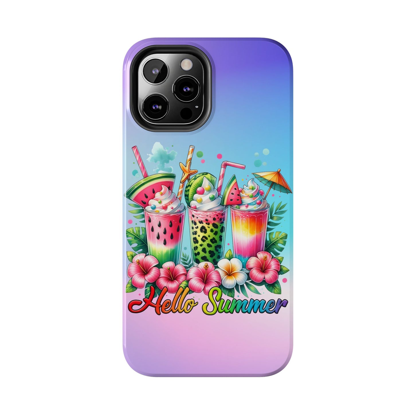 HELLO SUMMER aesthetics Phone case. Compatible with iPhone models 11-16 Custom phone case for smartphones. design for Girls, Woman