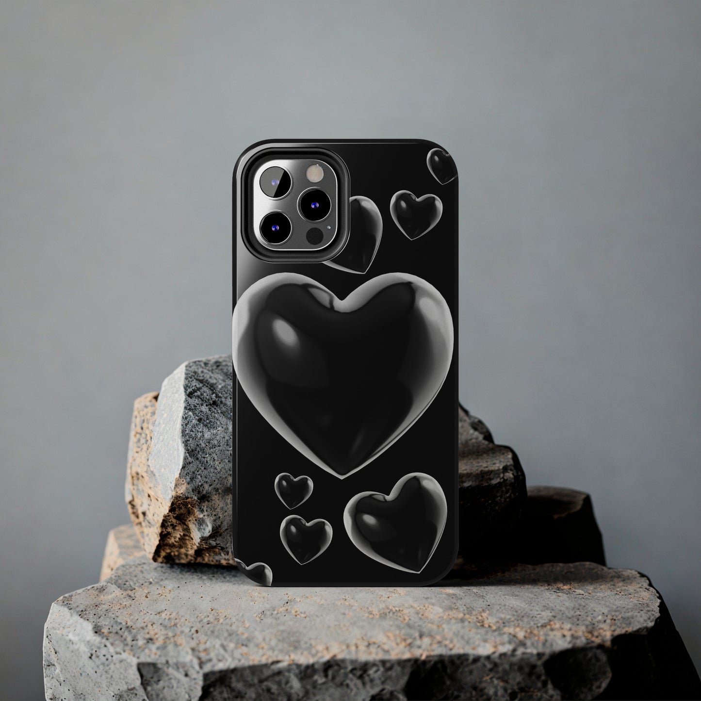 Black & White heart/ Tough IPhone Case