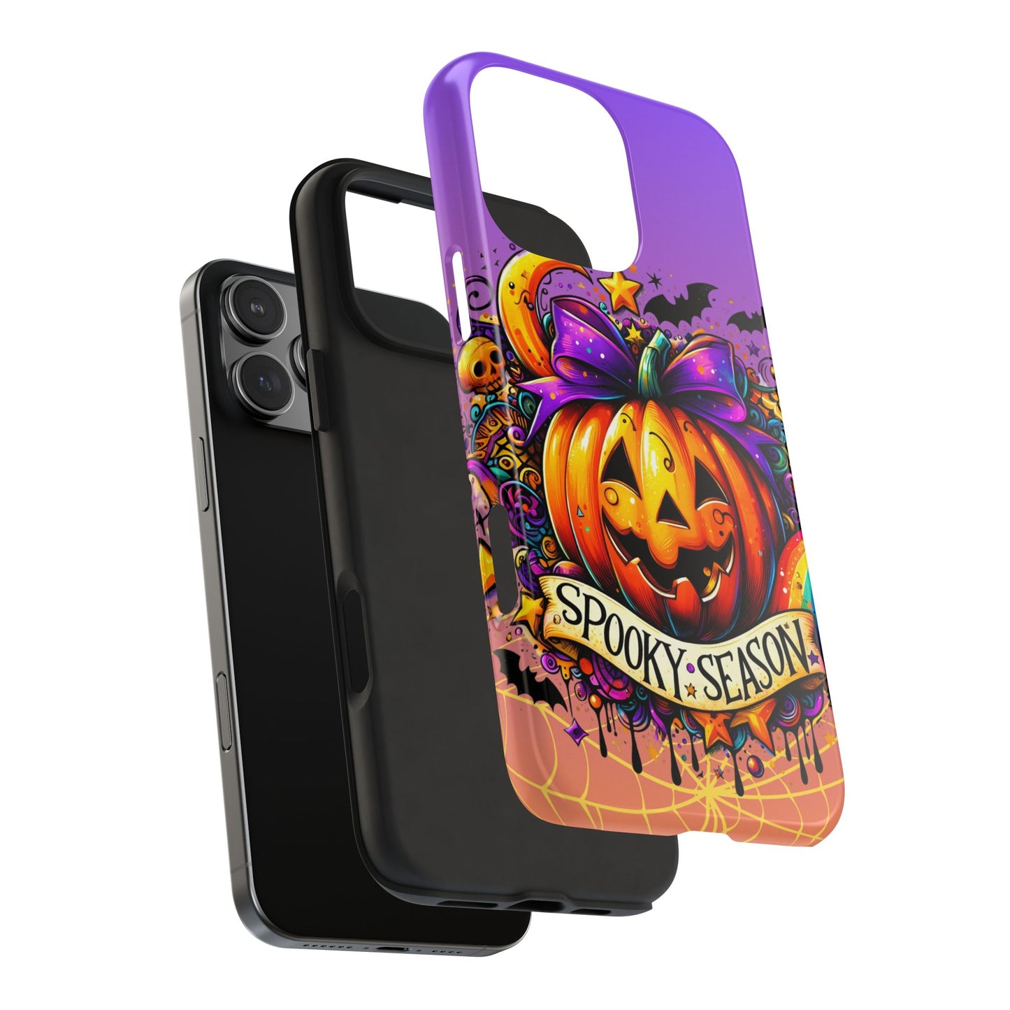 Spooky season pumpkin, Halloween themed Phone case iPhone compatible Models 11-16