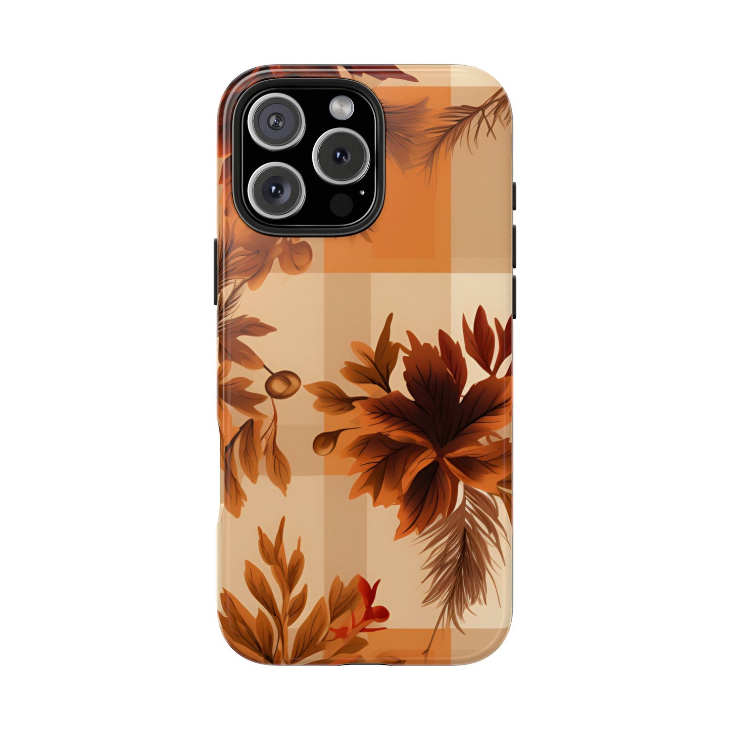 Fall pattern iPhone 16 Case, Fall iPhone Cover, Festive Holiday Accessory, Cute fall Phone Protector, seasonal Tech