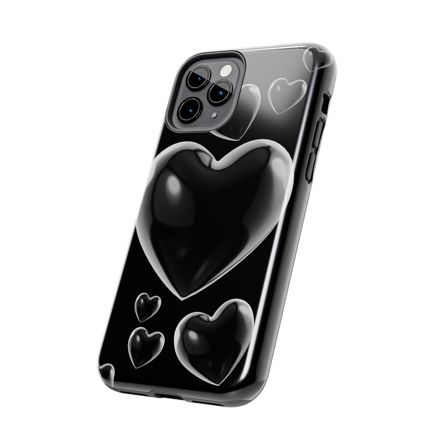 Black & White heart/ Tough IPhone Case