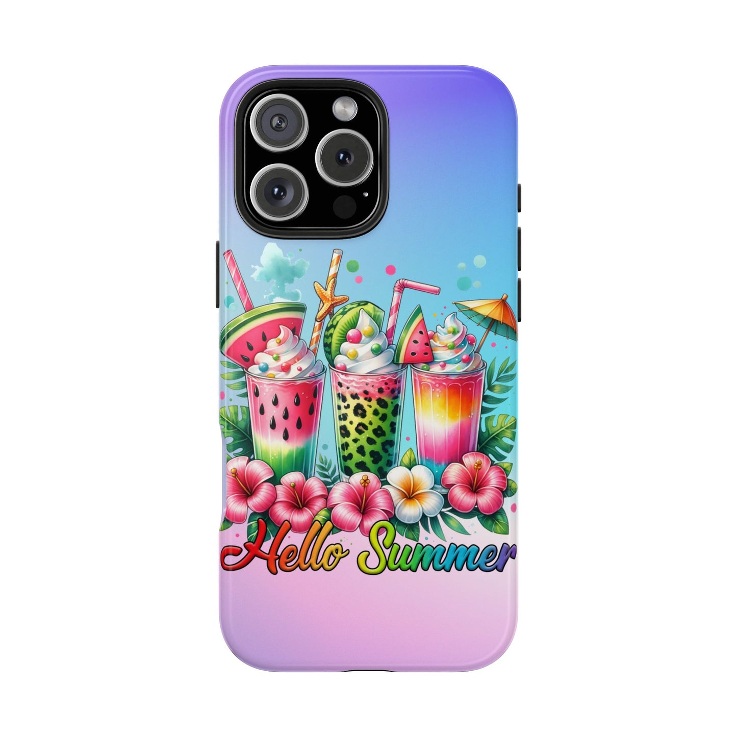 HELLO SUMMER aesthetics Phone case. Compatible with iPhone models 11-16 Custom phone case for smartphones. design for Girls, Woman
