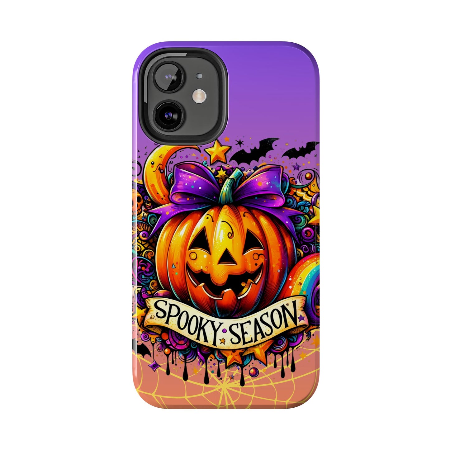 Spooky season pumpkin, Halloween themed Phone case iPhone compatible Models 11-16