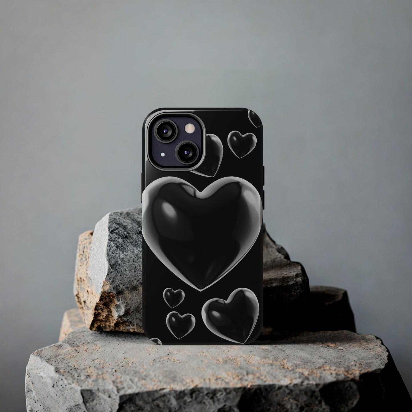 Black & White heart/ Tough IPhone Case