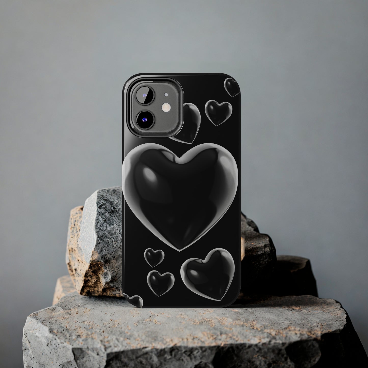 Black & White heart/ Tough IPhone Case