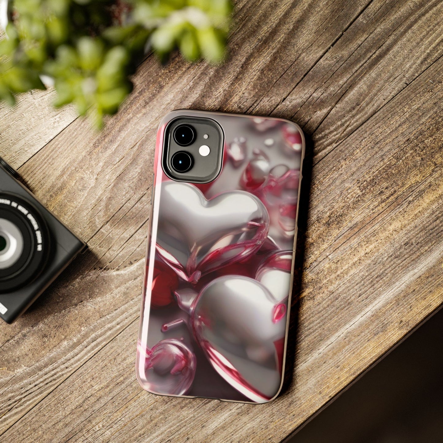 Glass hearts-Valentines day iPhone case- Romantic & stylish design