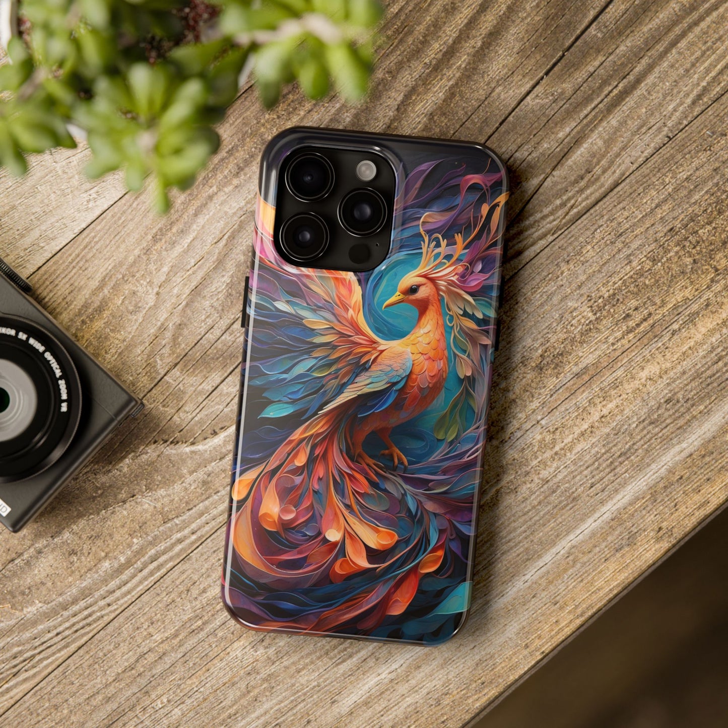 Colorful phoenix phone case-Compatible with iPhone models