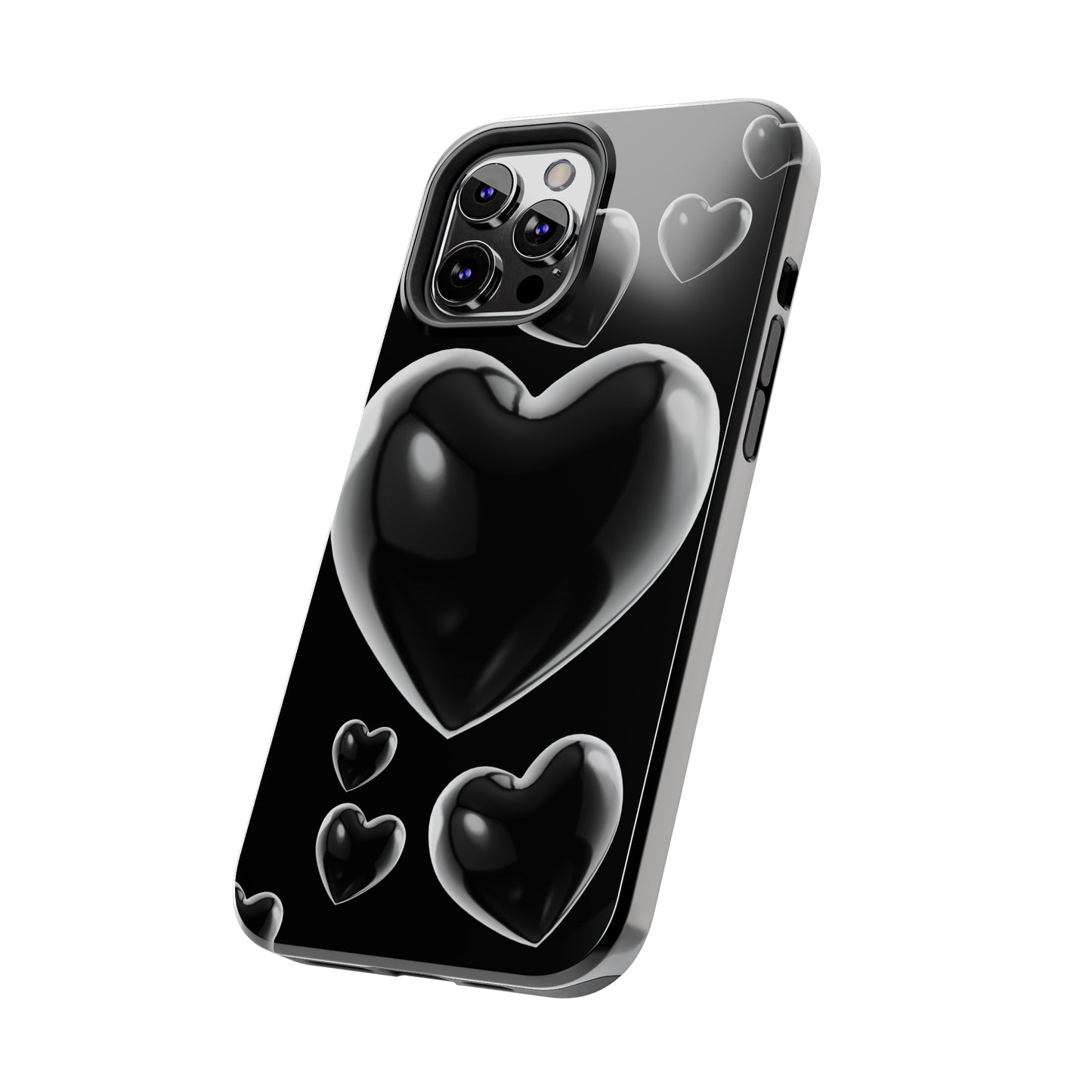Black & White heart/ Tough IPhone Case