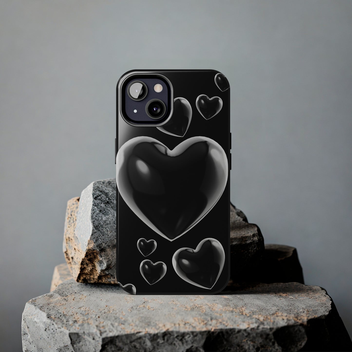 Black & White heart/ Tough IPhone Case