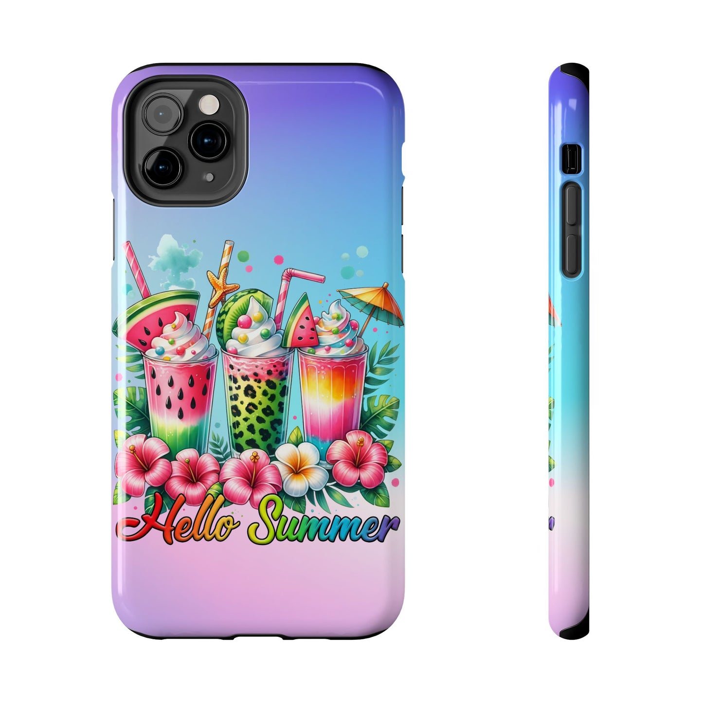 HELLO SUMMER aesthetics Phone case. Compatible with iPhone models 11-16 Custom phone case for smartphones. design for Girls, Woman