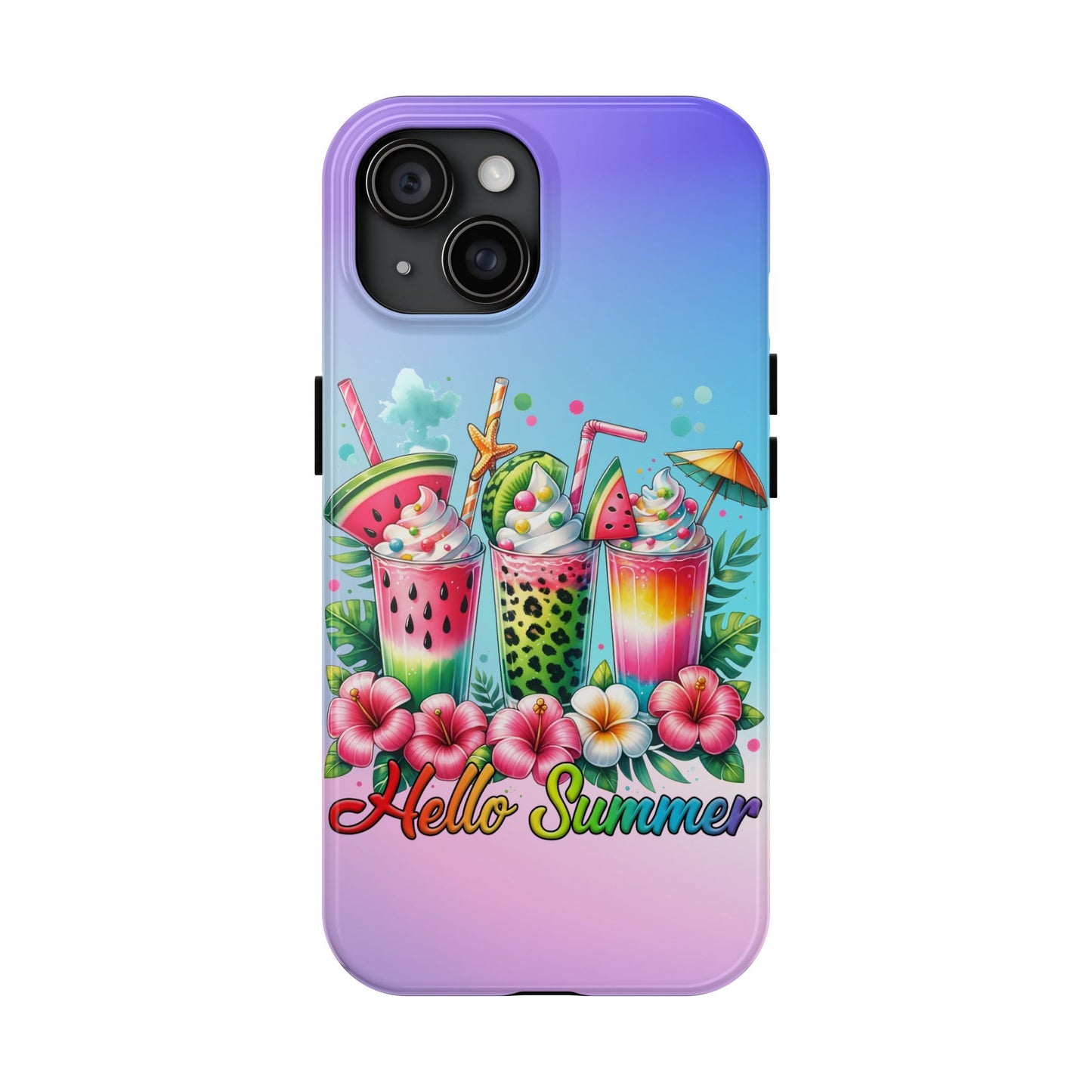 HELLO SUMMER aesthetics Phone case. Compatible with iPhone models 11-16 Custom phone case for smartphones. design for Girls, Woman