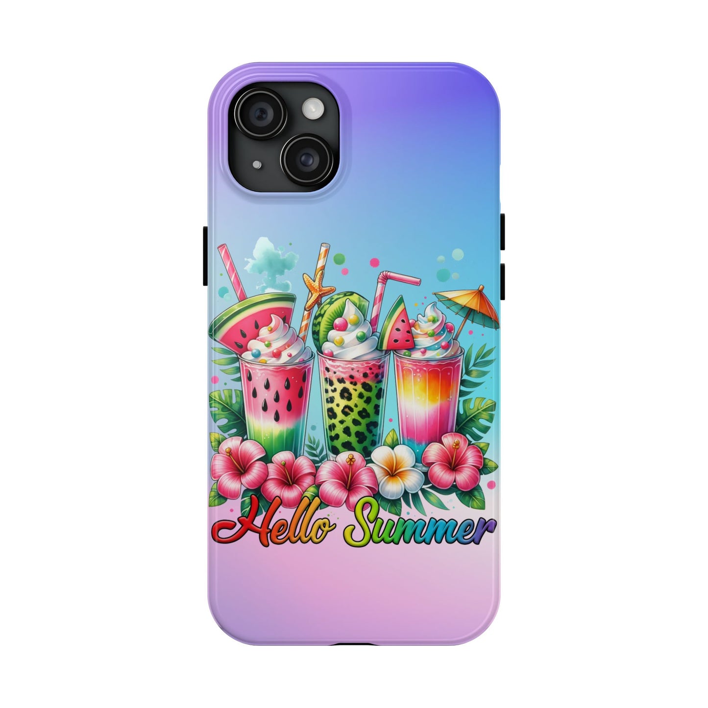 HELLO SUMMER aesthetics Phone case. Compatible with iPhone models 11-16 Custom phone case for smartphones. design for Girls, Woman