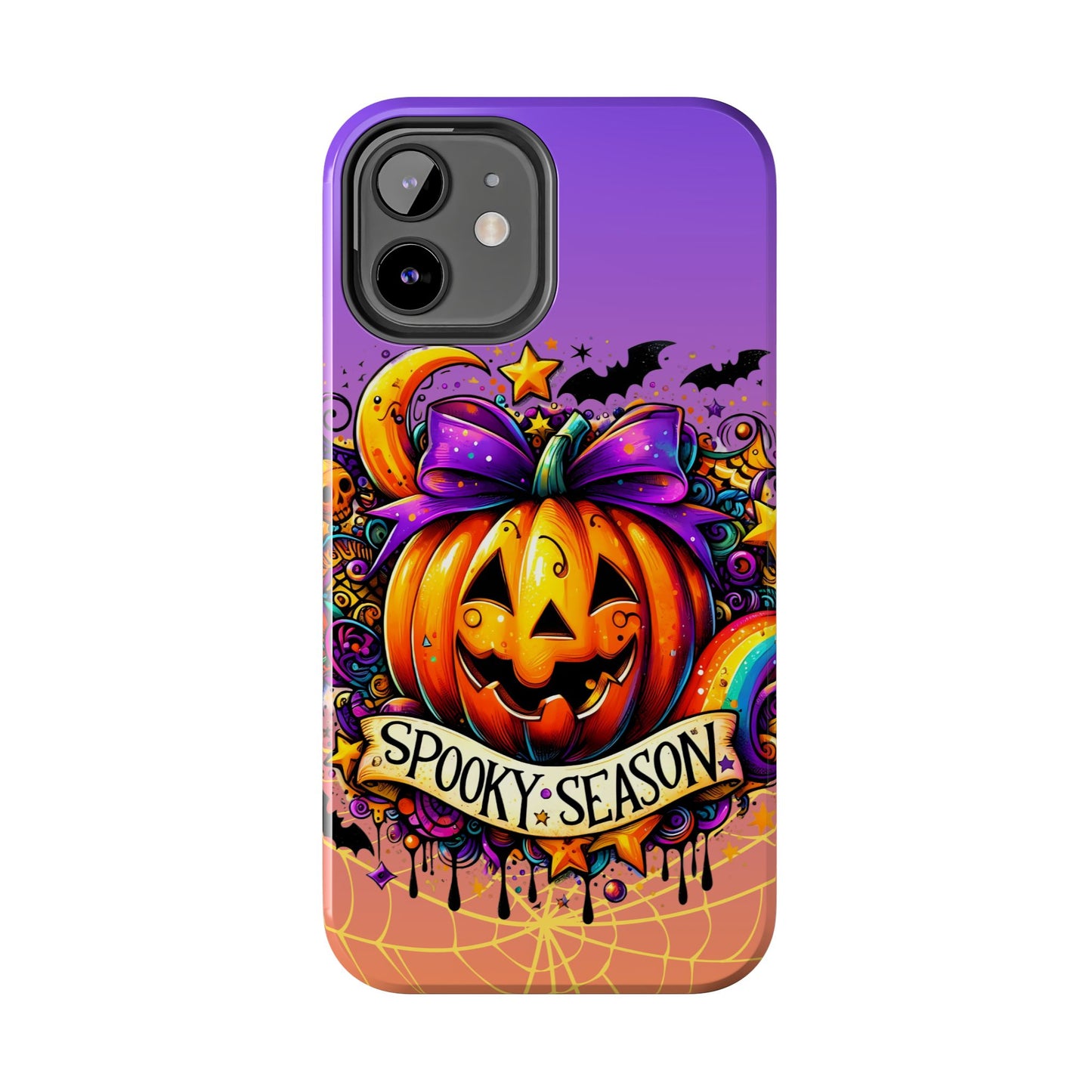 Spooky season pumpkin, Halloween themed Phone case iPhone compatible Models 11-16