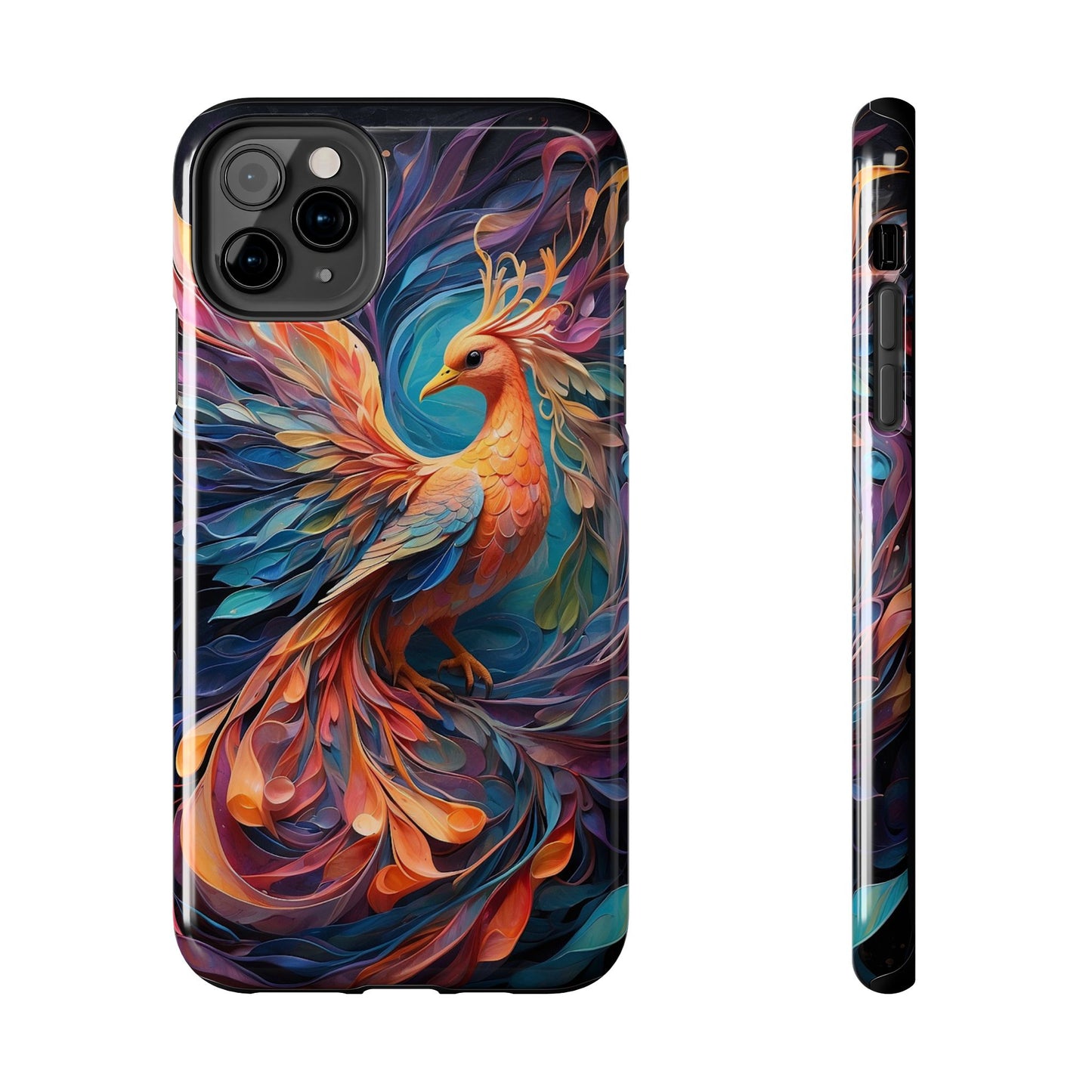 Colorful phoenix phone case-Compatible with iPhone models