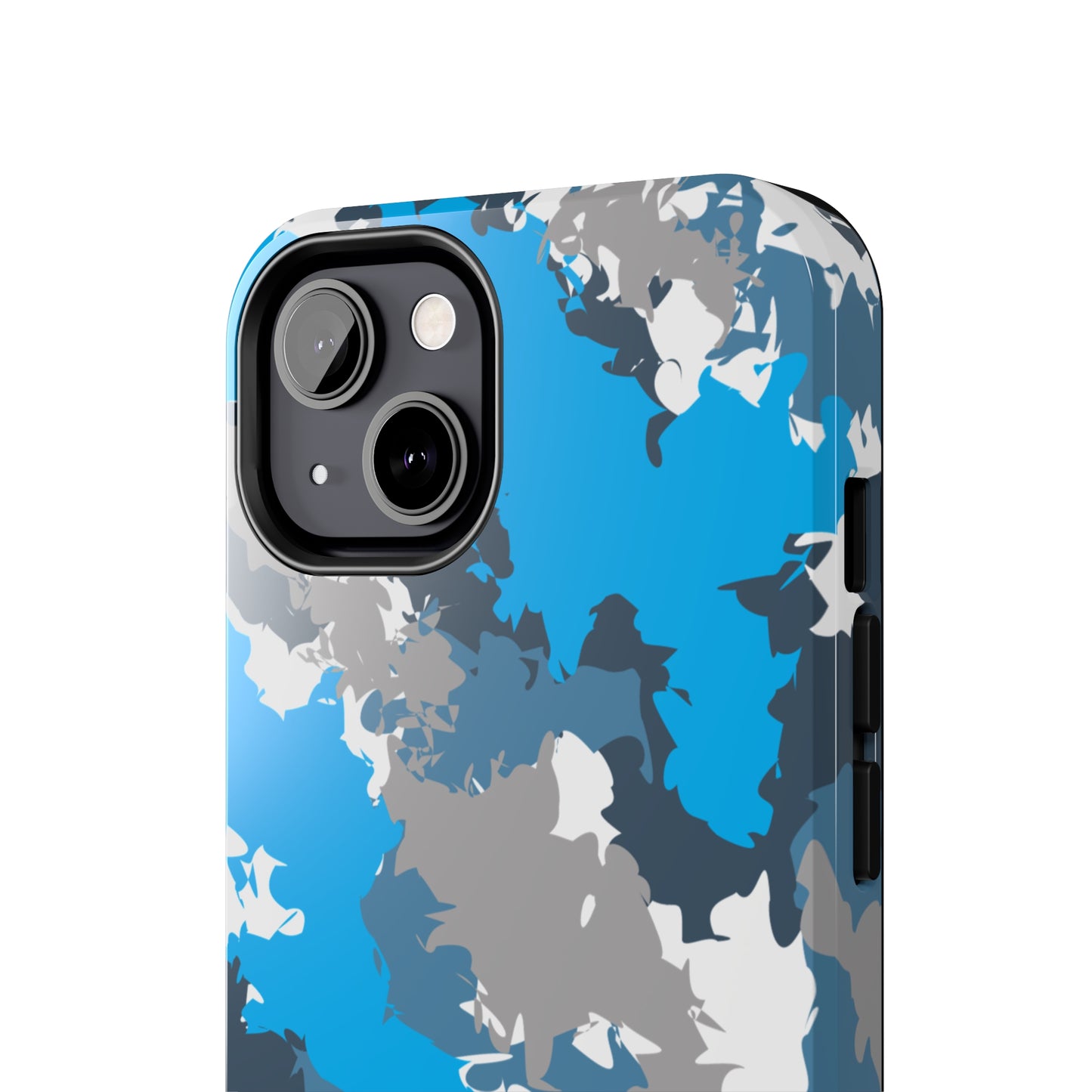 Blue & grey camo phone case iPhone 15 accessories