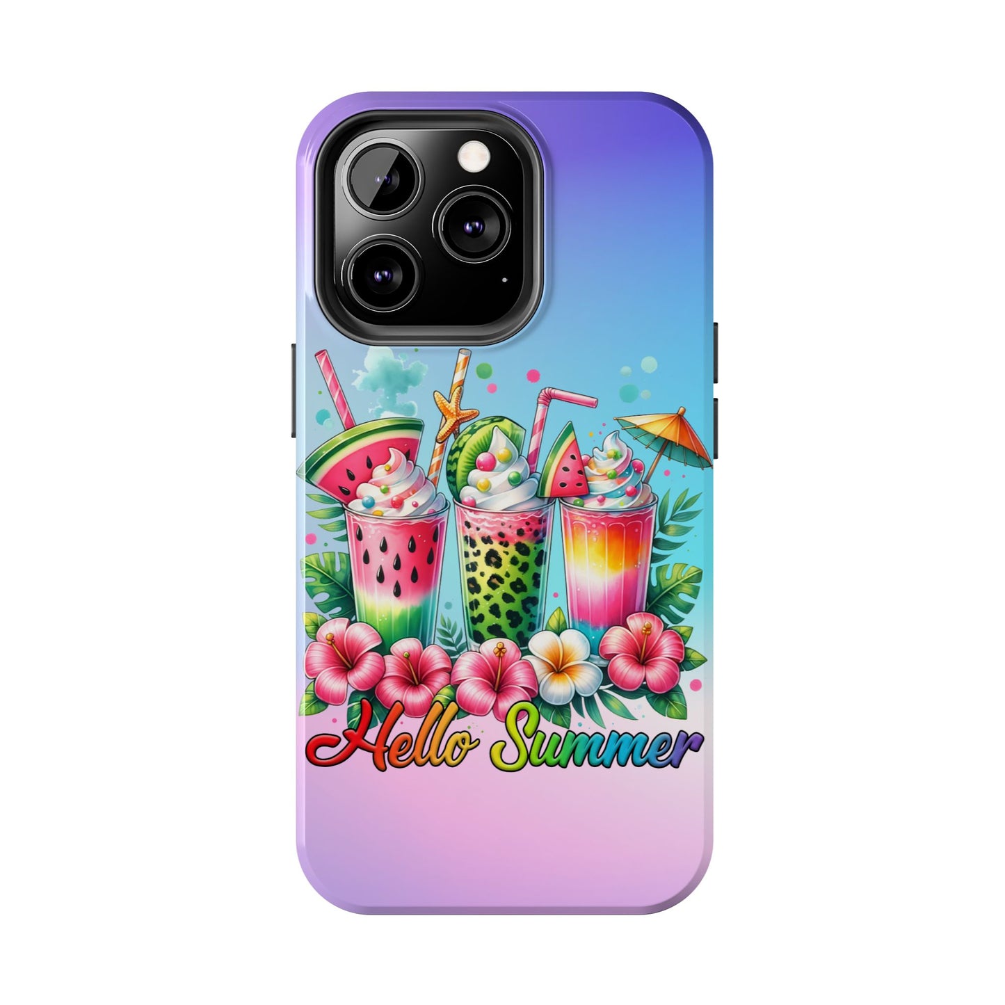 HELLO SUMMER aesthetics Phone case. Compatible with iPhone models 11-16 Custom phone case for smartphones. design for Girls, Woman