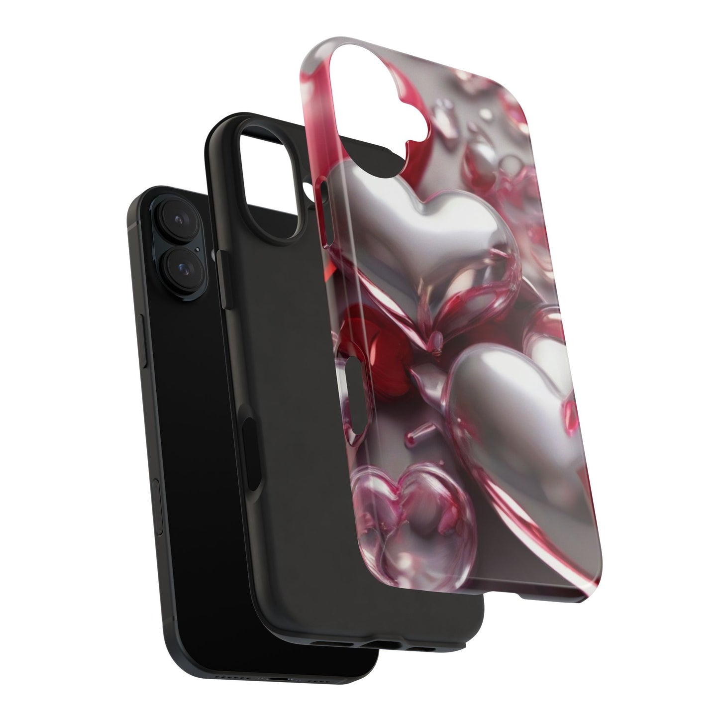 Glass hearts-Valentines day iPhone case- Romantic & stylish design