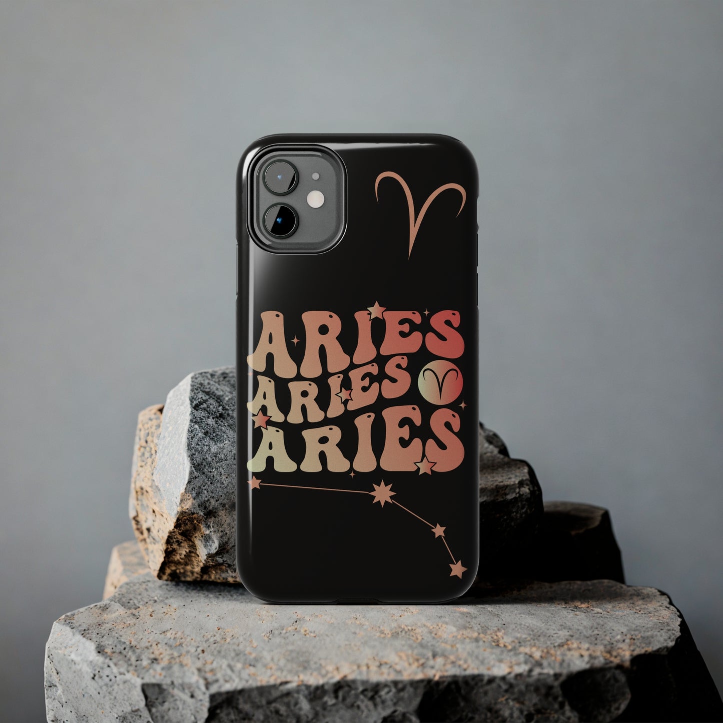 Aries bubble letter Tough iPhone Case iphone 14 accessories