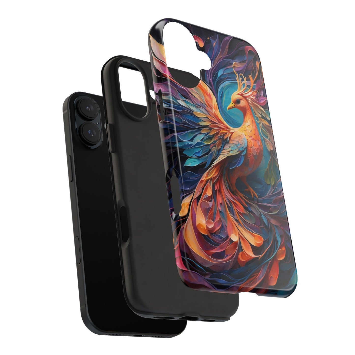 Colorful phoenix phone case-Compatible with iPhone models