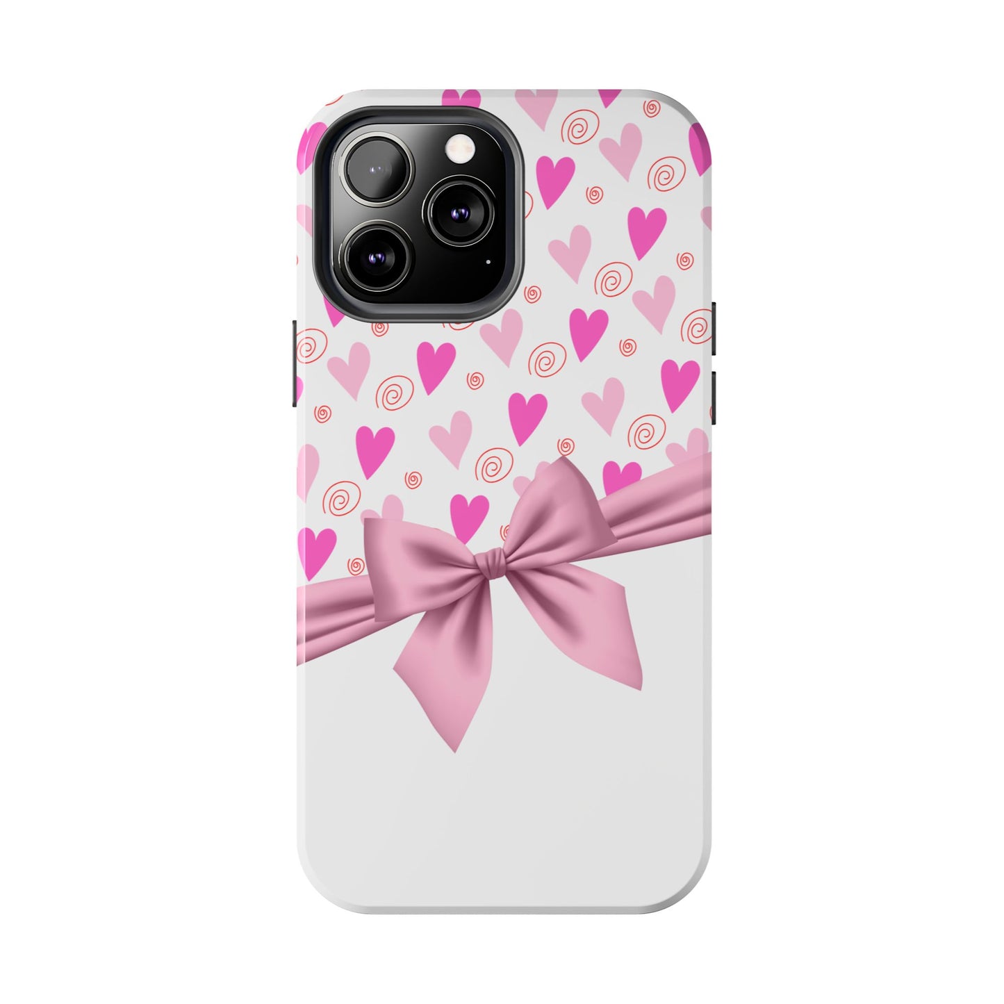 Hearts & Bow Valentines day iPhone case- Romantic & stylish design