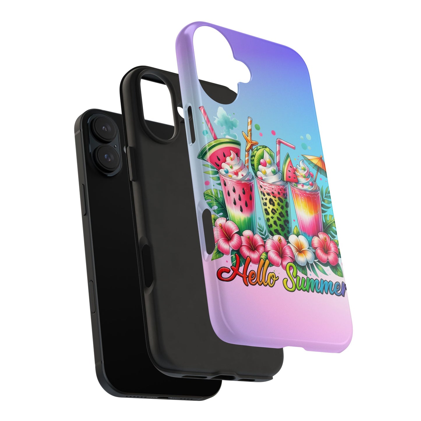 HELLO SUMMER aesthetics Phone case. Compatible with iPhone models 11-16 Custom phone case for smartphones. design for Girls, Woman