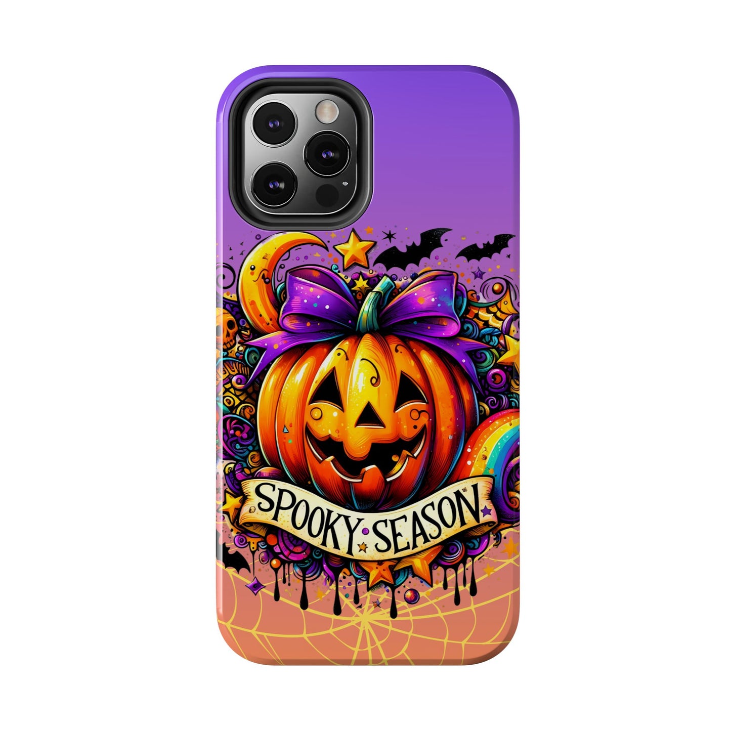 Spooky season pumpkin, Halloween themed Phone case iPhone compatible Models 11-16
