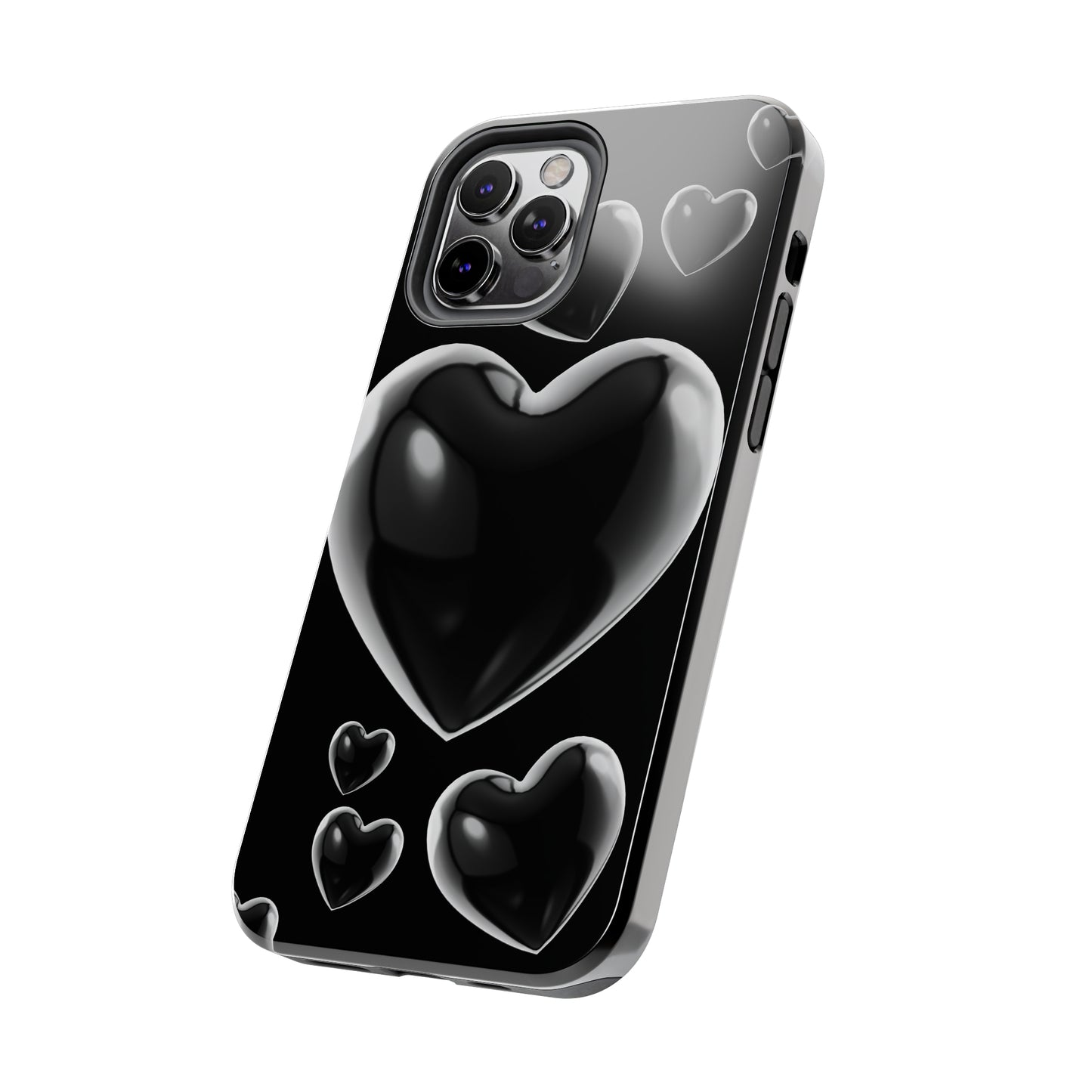 Black & White heart/ Tough IPhone Case