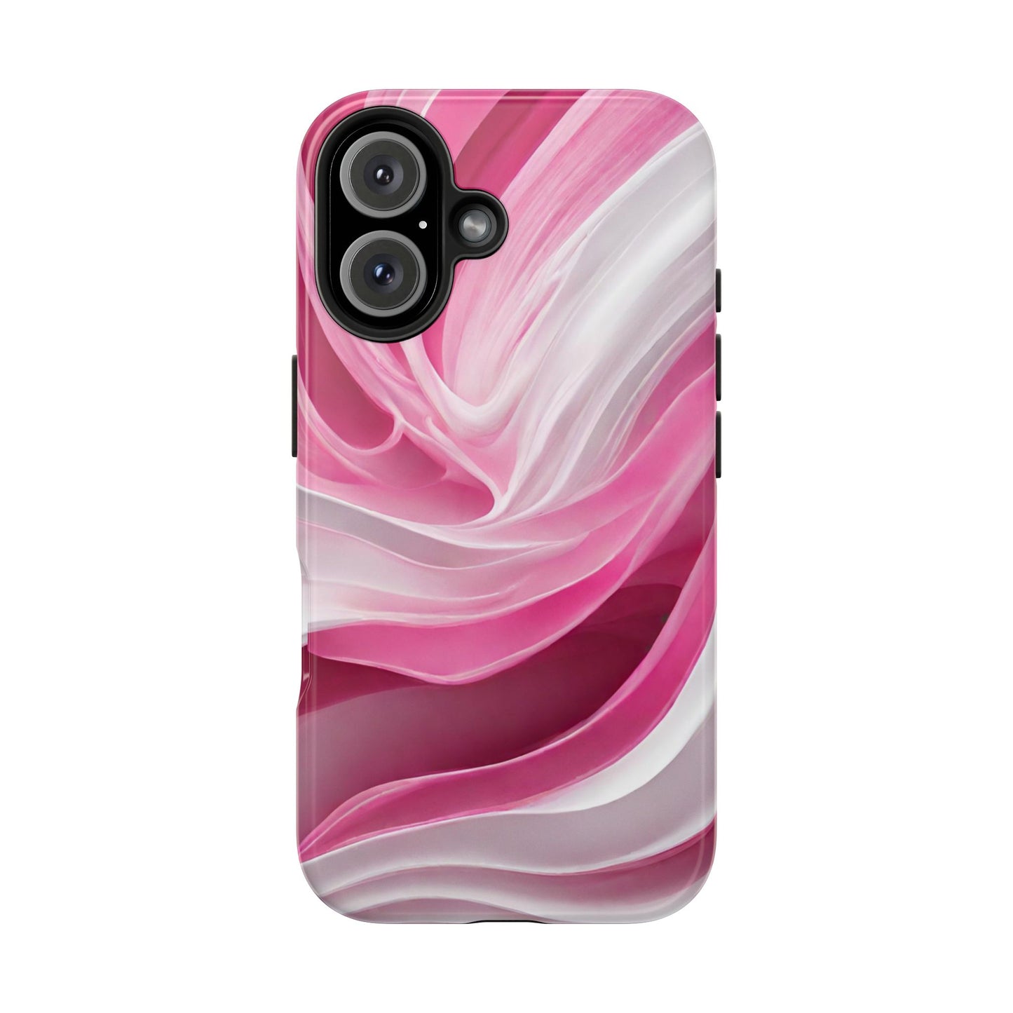 Pink & white wave-abstract iPhone case-phone accessories