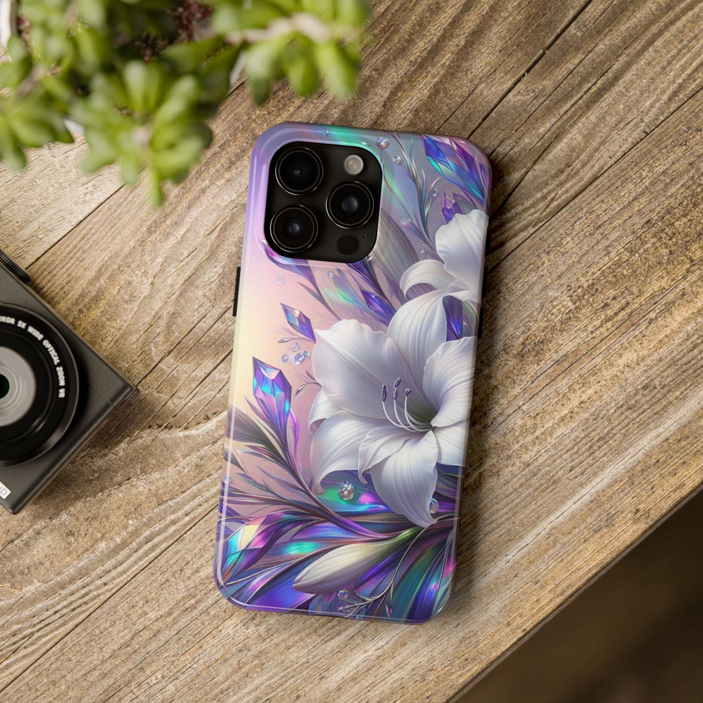 Northern lights lilly, floral iPhone Cover, flower Accessory, Cute Phone Protector, seasonal Tech