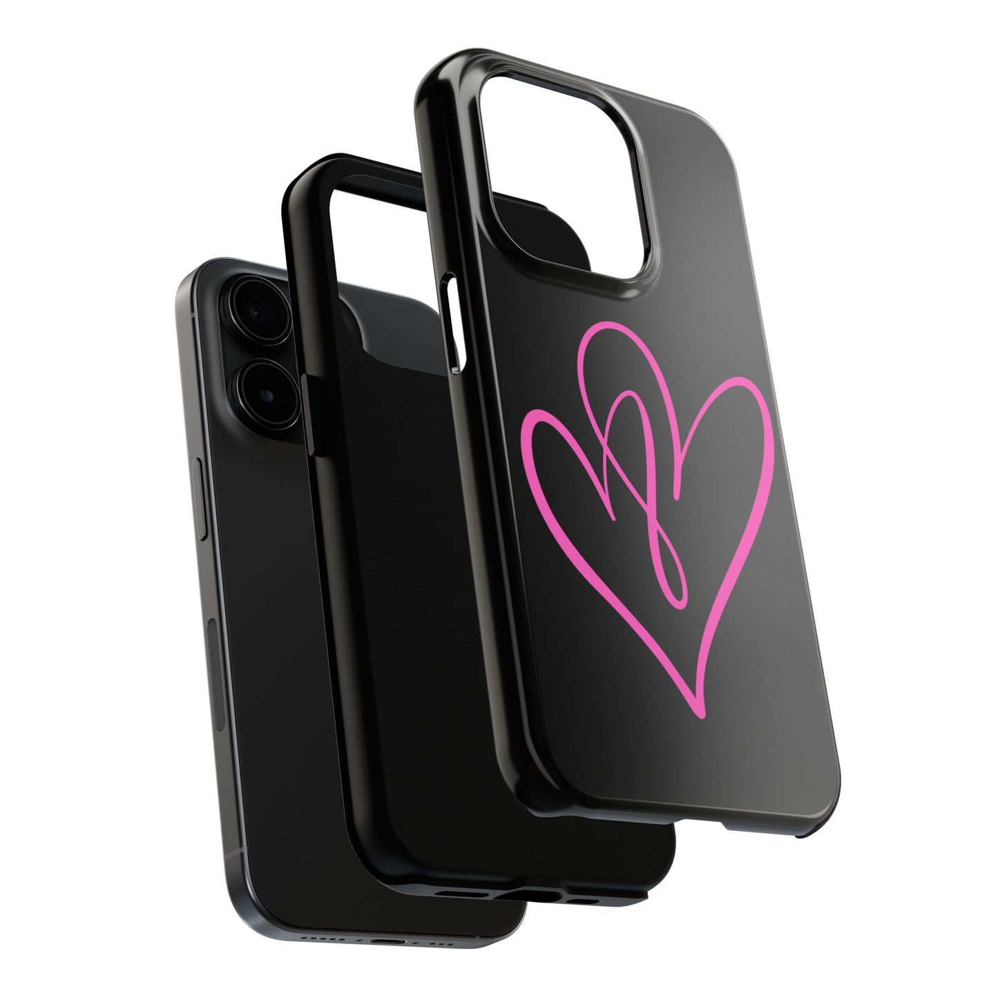Intertwined Pink Hearts Valentine iPhone Case | Sole Artist Studio