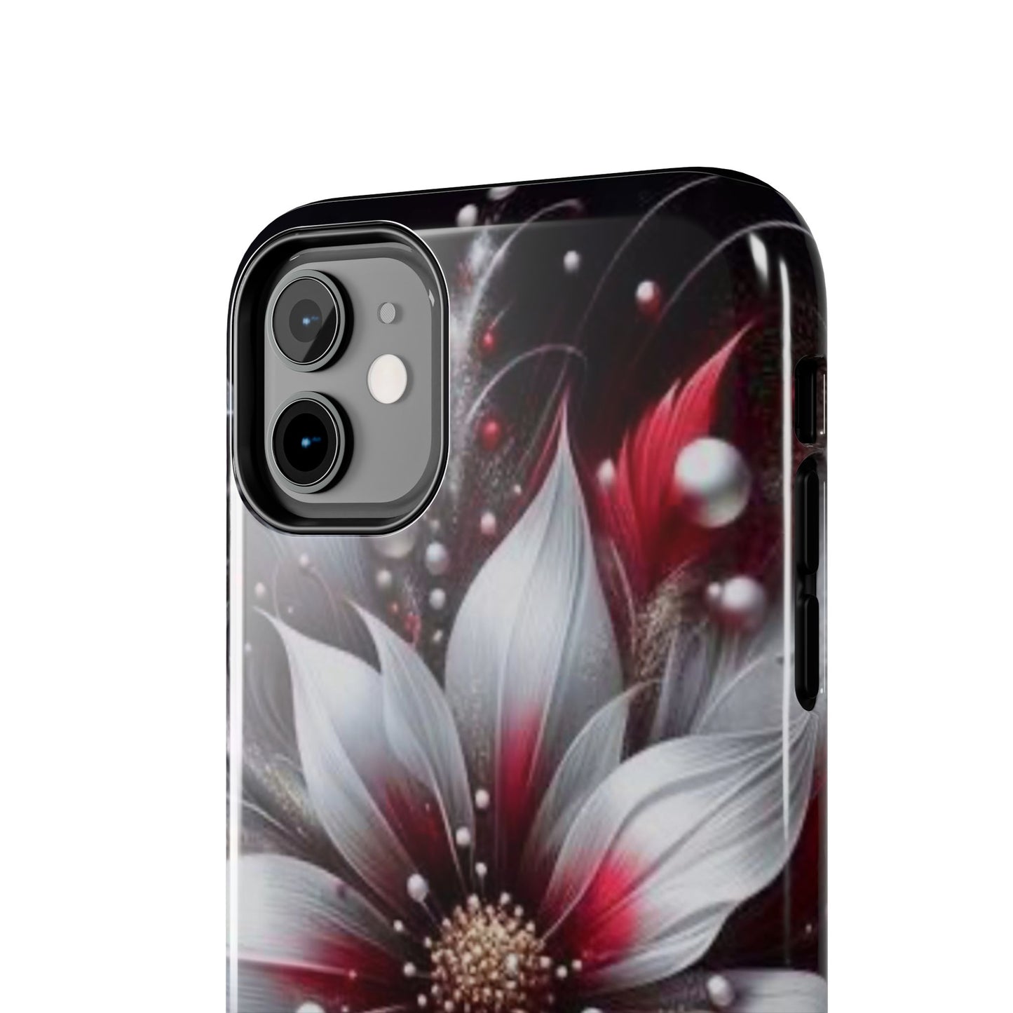Red & White Christmas Floral iPhone Case | Sole Artist Studio