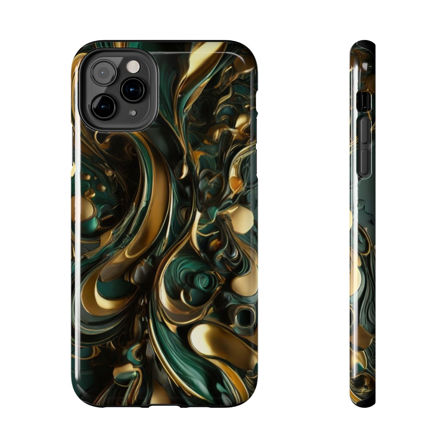 Green & gold abstract phone case- St.Patrick's Day- elegant phone cover