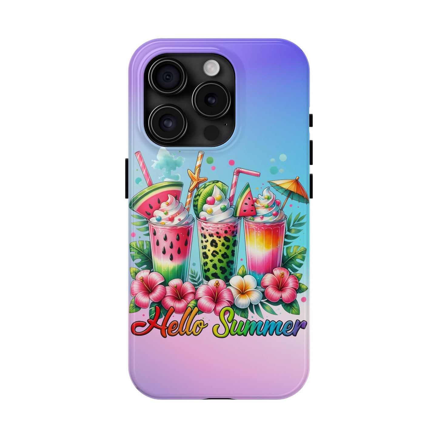 HELLO SUMMER aesthetics Phone case. Compatible with iPhone models 11-16 Custom phone case for smartphones. design for Girls, Woman