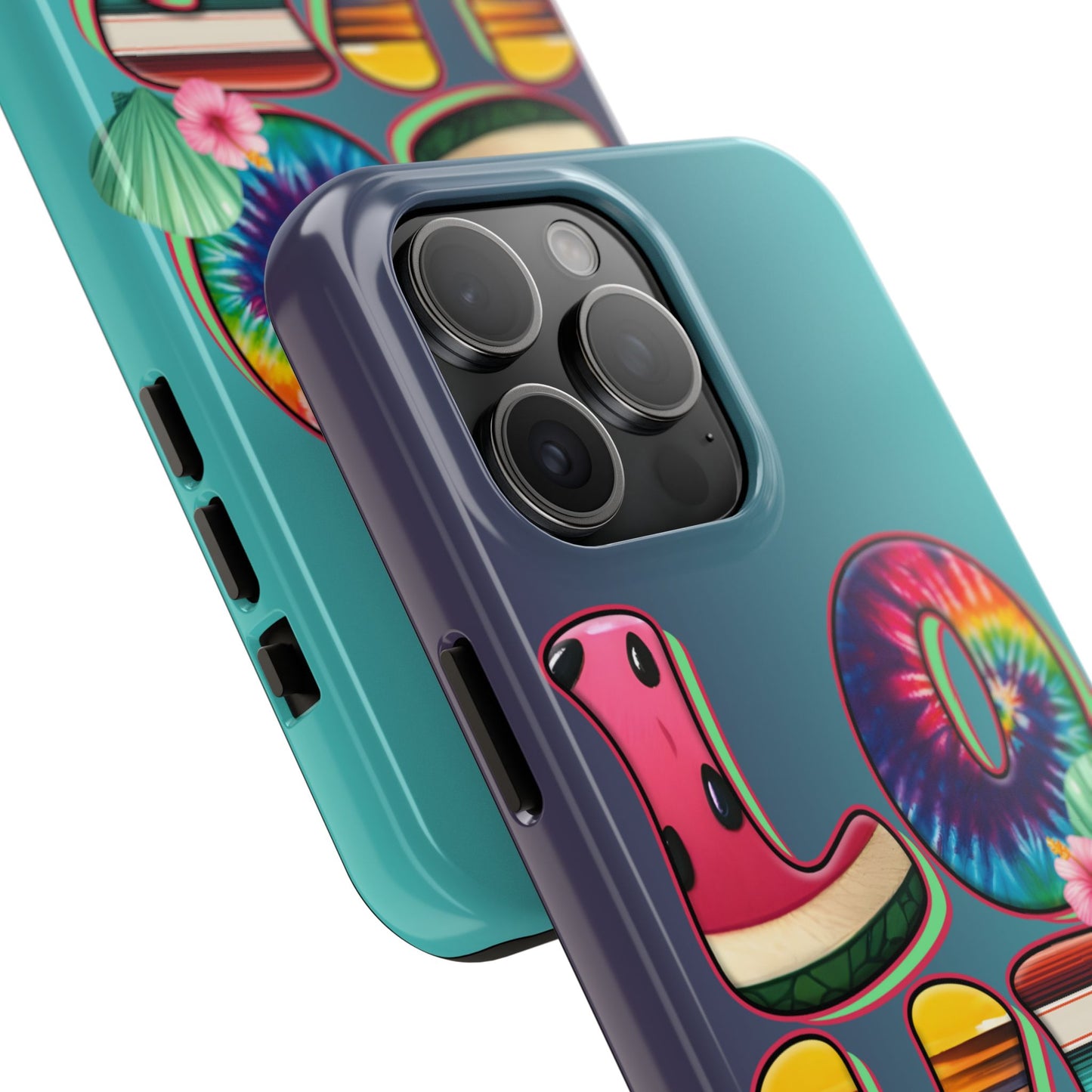 Boho style LOVE summer aesthetics iPhone case. Compatible with iPhone models 11-16 Custom phone case for smartphones. design for Girls, Woman