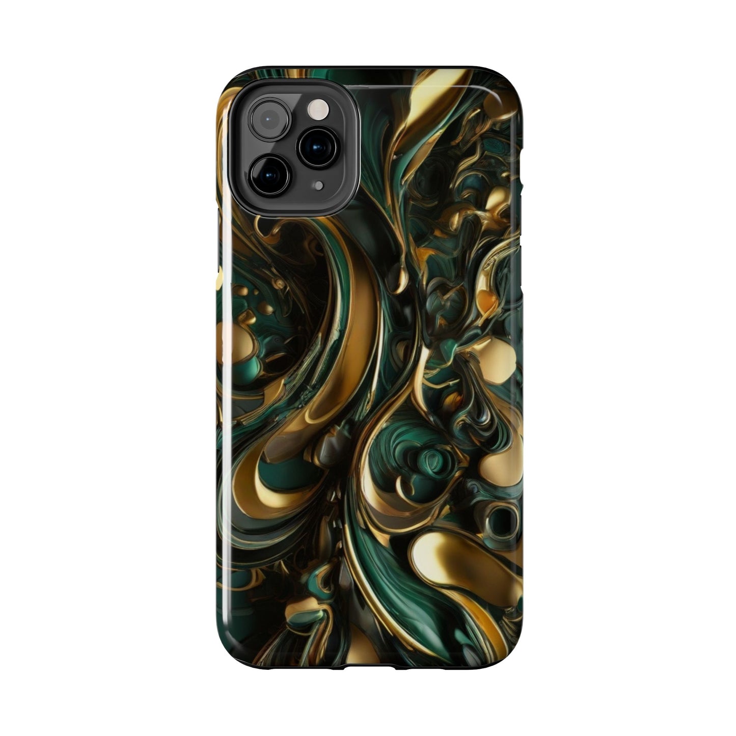 Green & gold abstract phone case- St.Patrick's Day- elegant phone cover