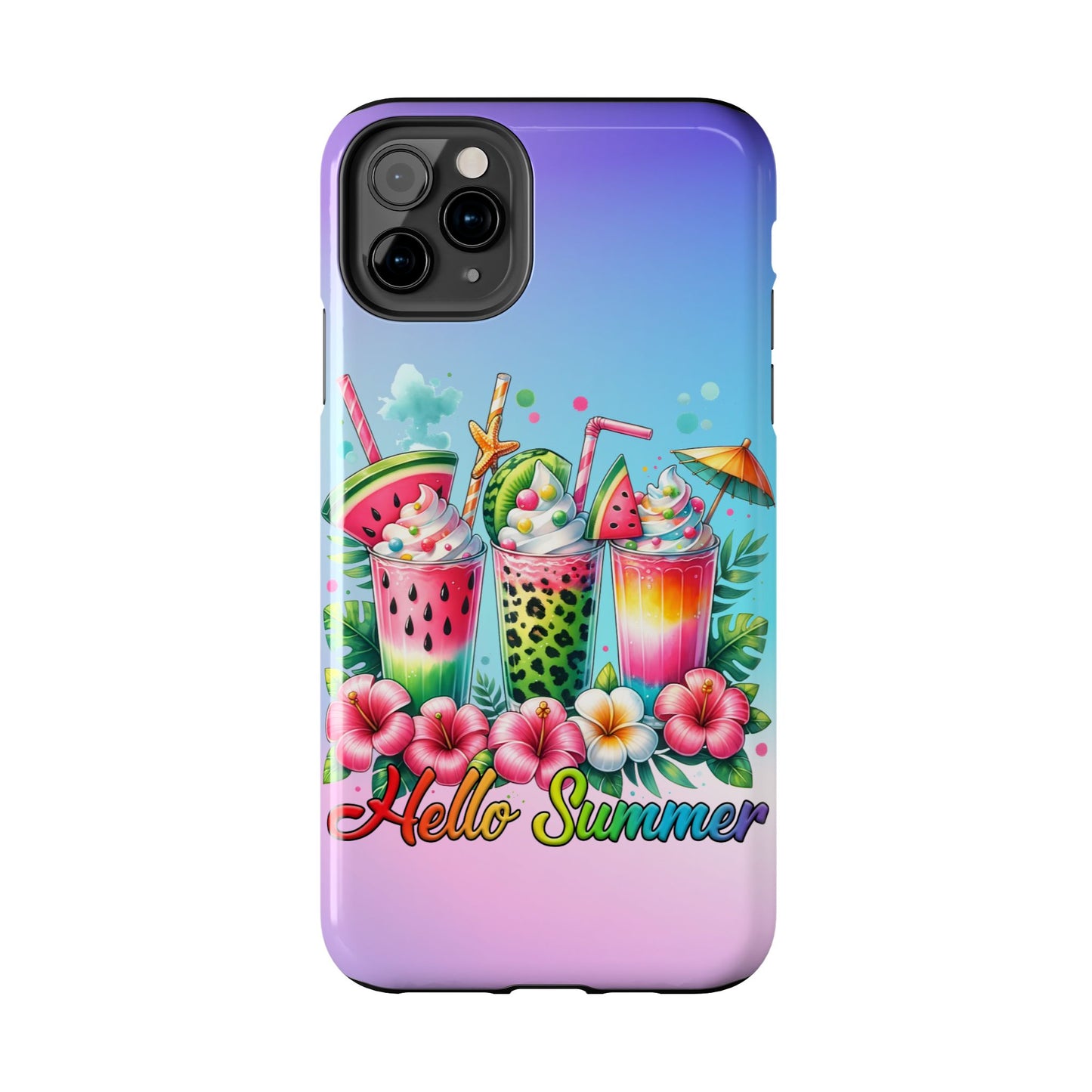 HELLO SUMMER aesthetics Phone case. Compatible with iPhone models 11-16 Custom phone case for smartphones. design for Girls, Woman
