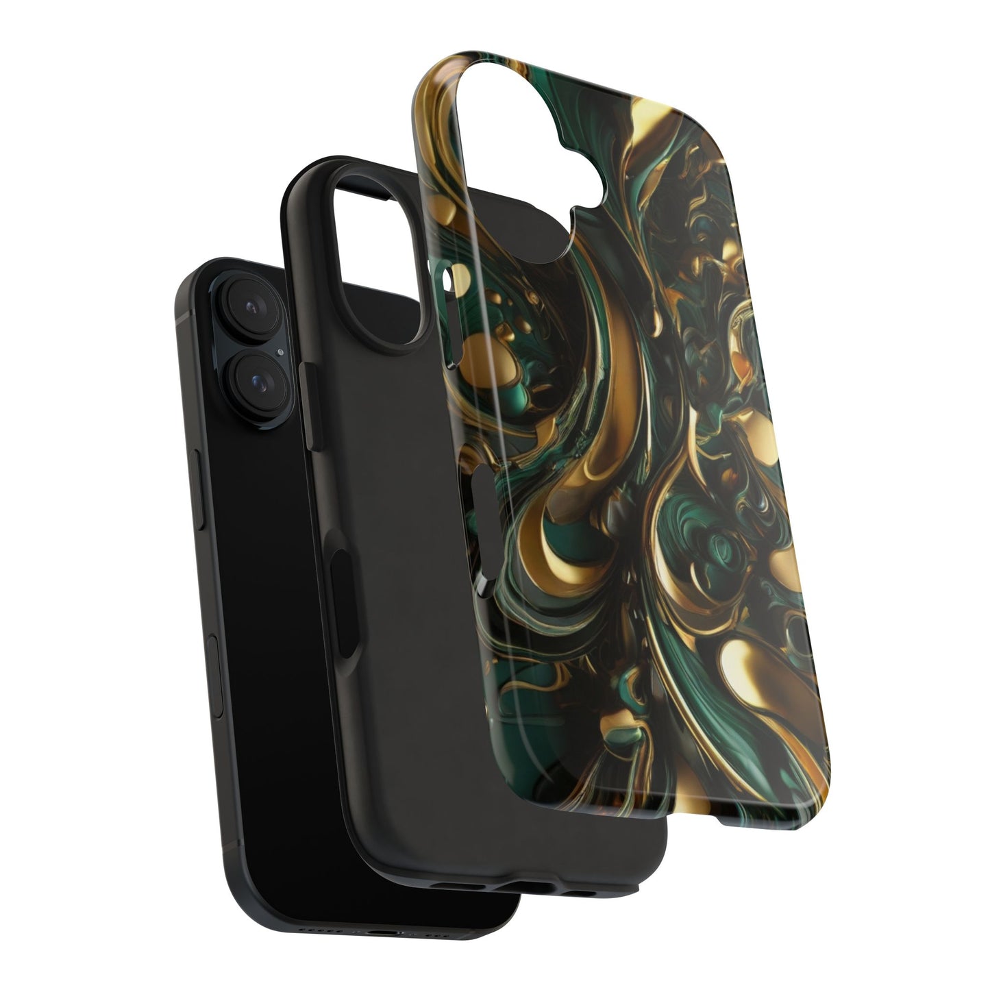 Green & gold abstract phone case- St.Patrick's Day- elegant phone cover