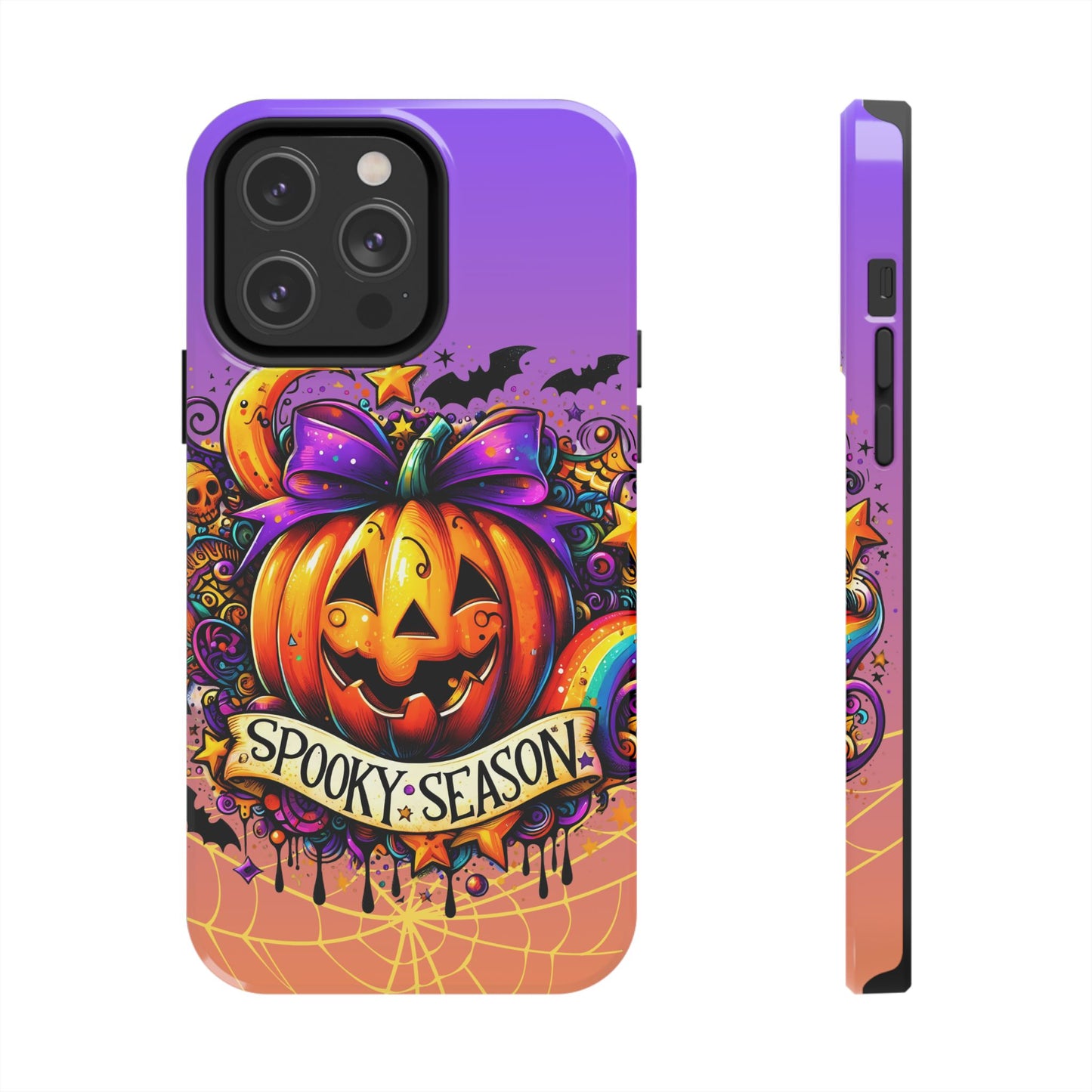 Spooky season pumpkin, Halloween themed Phone case iPhone compatible Models 11-16
