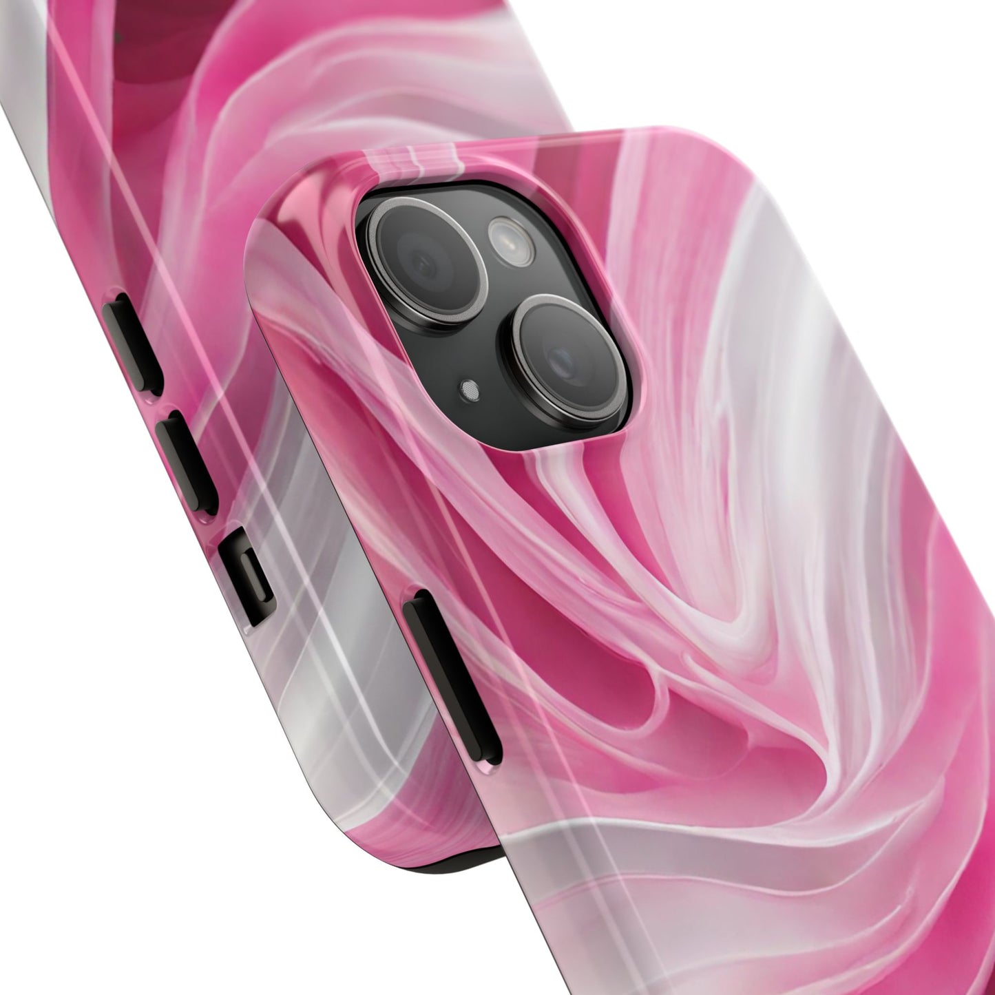 Pink & white wave-abstract iPhone case-phone accessories