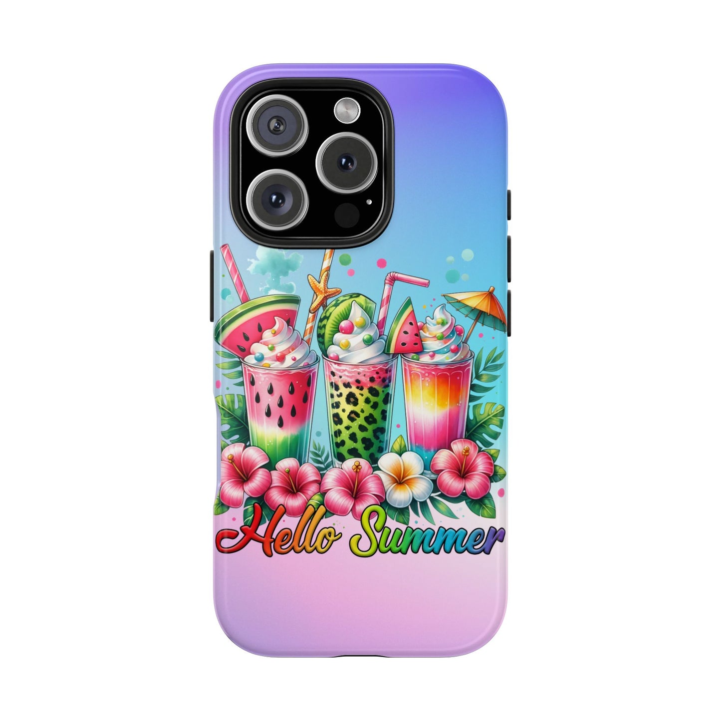 HELLO SUMMER aesthetics Phone case. Compatible with iPhone models 11-16 Custom phone case for smartphones. design for Girls, Woman