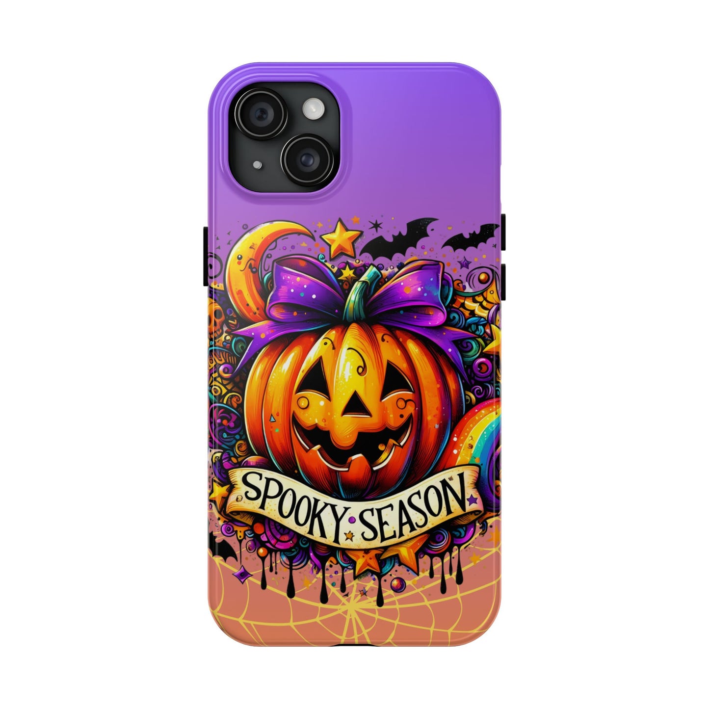 Spooky season pumpkin, Halloween themed Phone case iPhone compatible Models 11-16