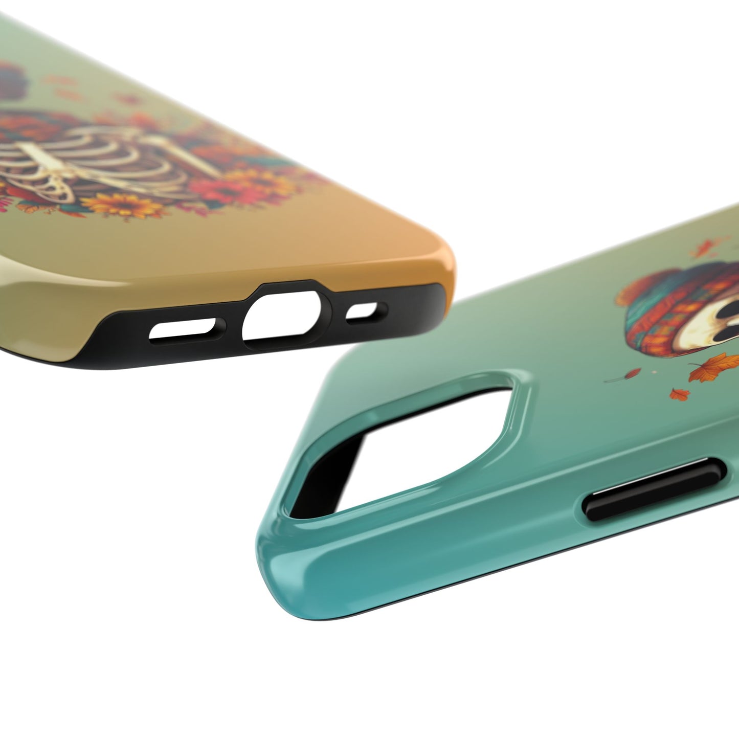 Fall skeleton iPhone 16 Case, Fall iPhone Cover, Festive Holiday Accessory, Cute fall Phone Protector, seasonal Tech